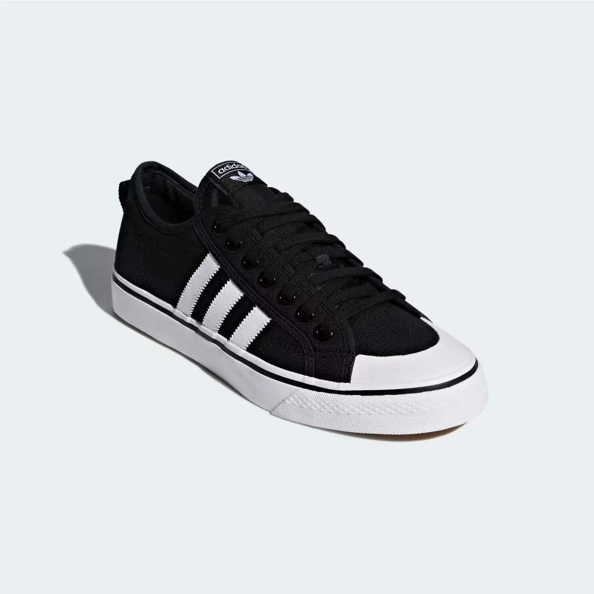 Adidas Nizza CQ2332 Sneakers Men`s Black White Canvas Lifestyle Shoes DWA263