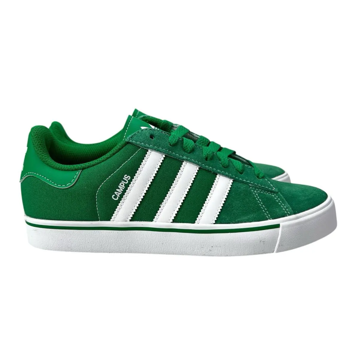 Adidas Campus Vulc Core Green Cloud White Shoes JQ0052 Men`s Sizes 7.5 - 13 - Green
