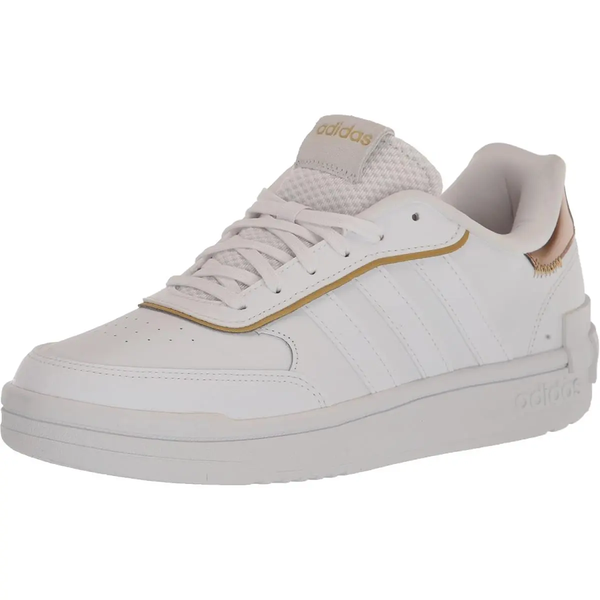 Women`s Postmove Basketball Shoe White/White/Matte Gold by Adidas