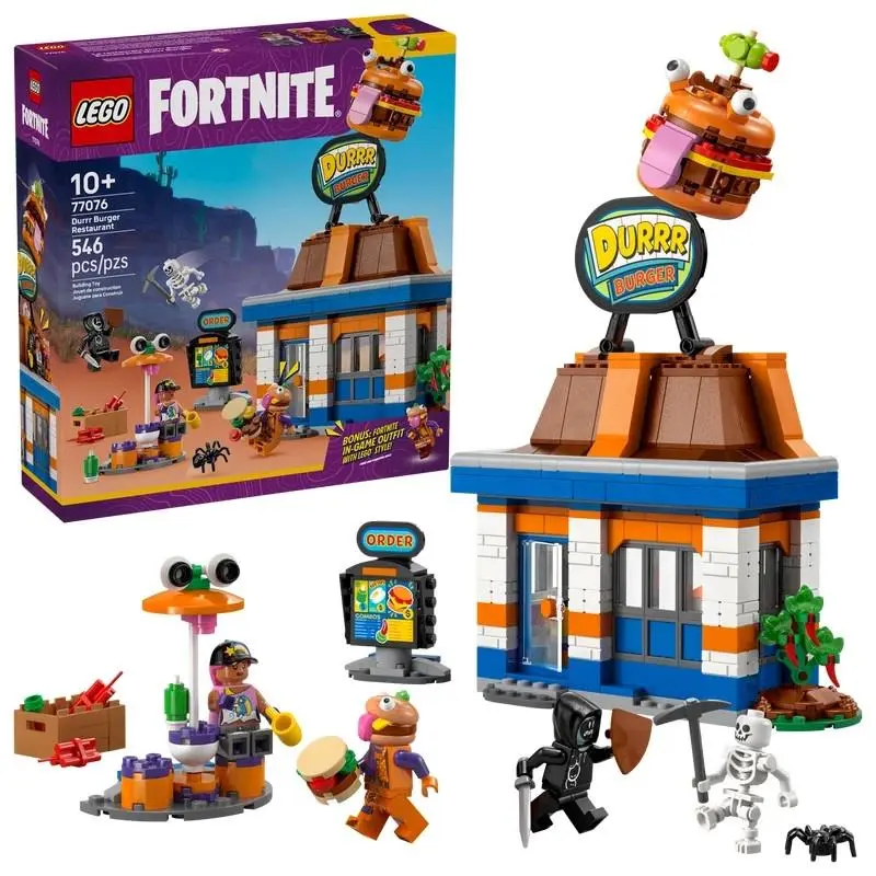 Lego Fortnite Durr Burger Restaurant Set 77076 - 546 Pieces