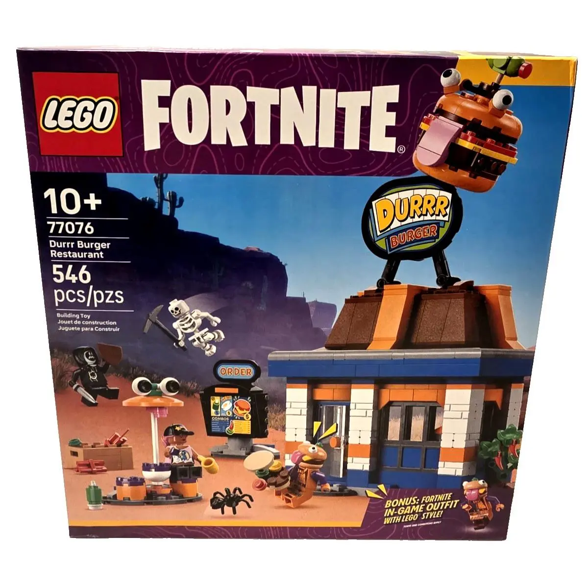 Lego Fortnite: 77076 Durrr Burger Restaurant Carefully Shipped