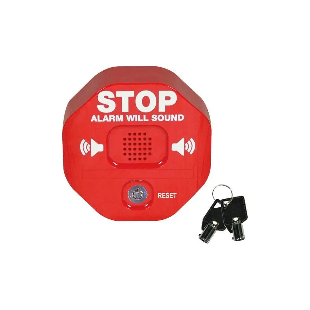 Safety Technology International STI-6405 Exit Door Alarm Red Polycarbonate 105 d