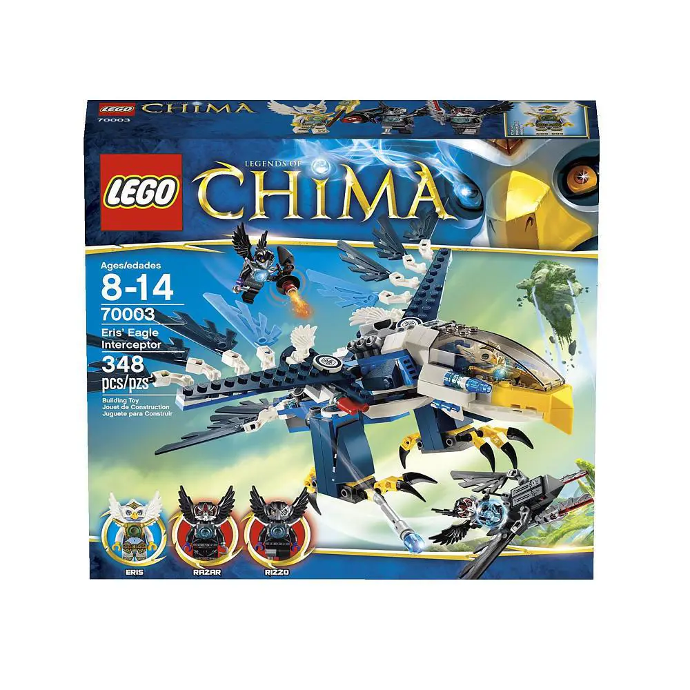 Lego Legends of Chima Eris` Eagle Interceptor 70003 - 348 pc Set - Ages 8-14 Y