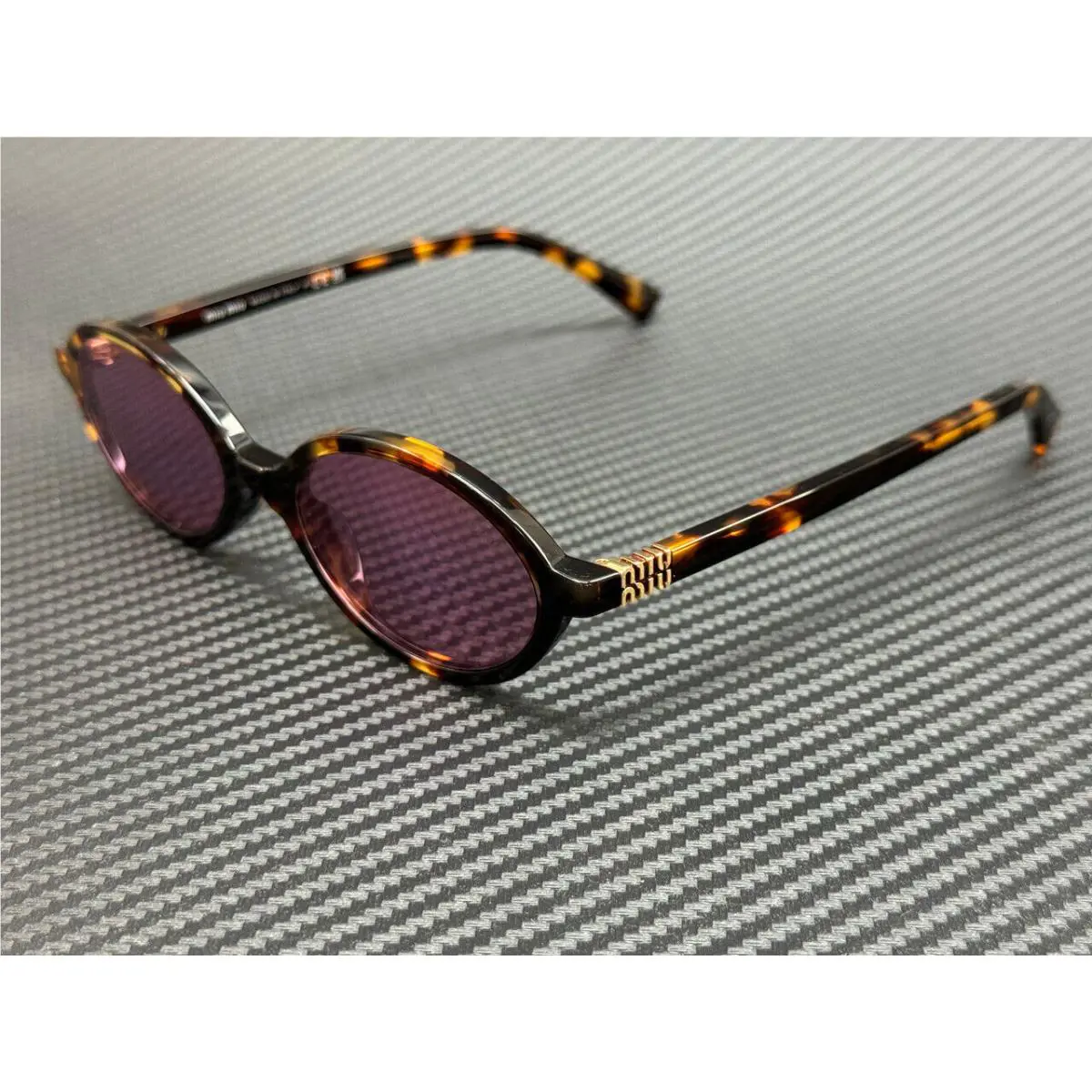 Miu Miu MU 04ZSF VAU50D Havana Pink Mirror Women`s 50 mm Sunglasses