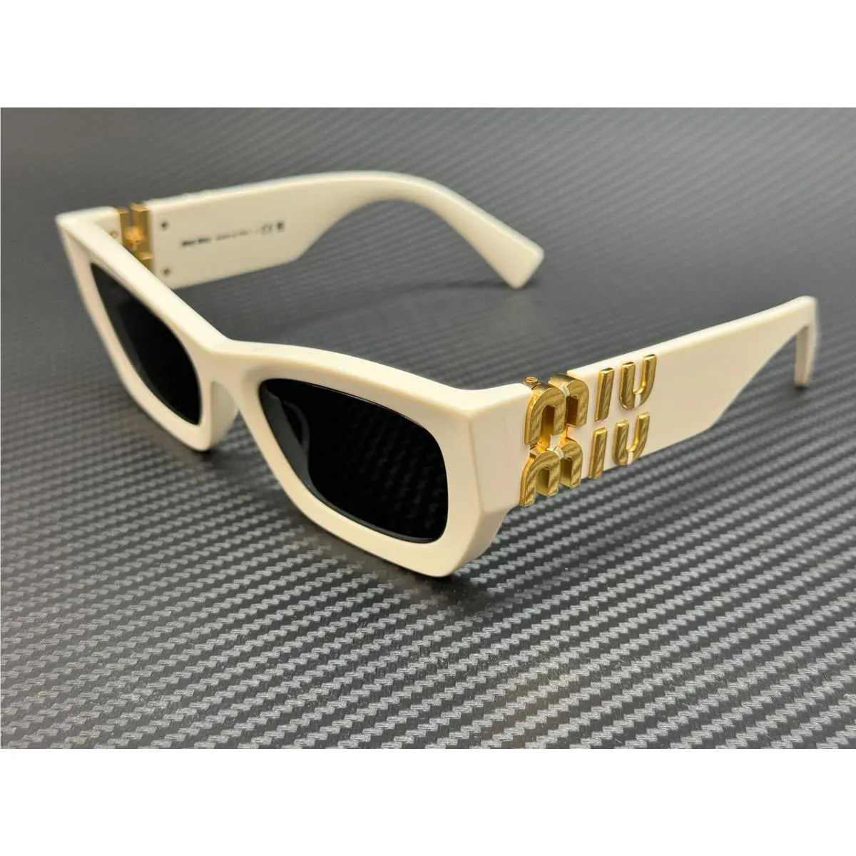 Miu Miu MU 09WS 1425S0 White Grey Women`s 53 mm Sunglasses