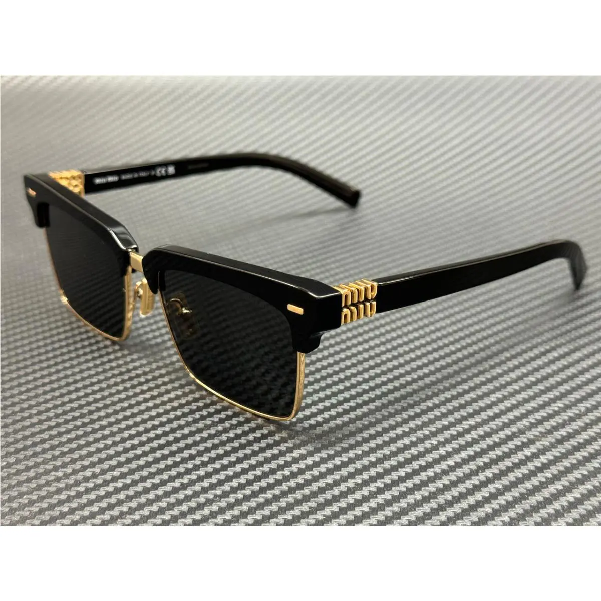 Miu Miu MU 10ZS 1AB5S0 Black Grey Women`s 54 mm Sunglasses