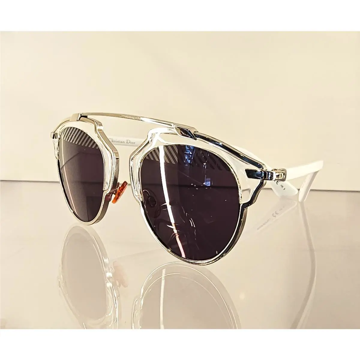 Christian  SoReal5 Sunglasses I18NW Crystal-white/ Gray Lenses 48 by Dior
