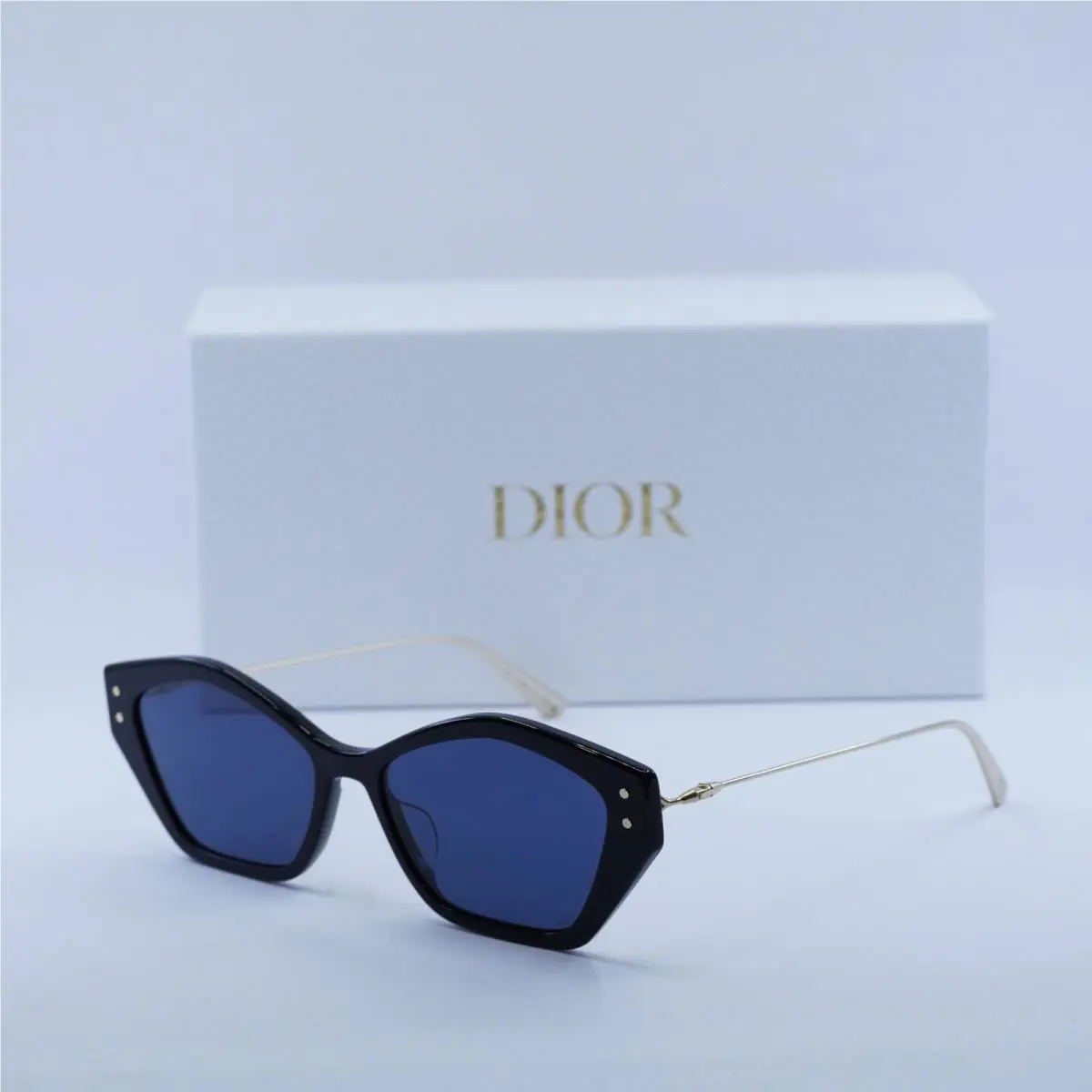 Missdior S1U 12B0 Shiny Black/gold/blue 56-16-135 Sunglasses by Dior