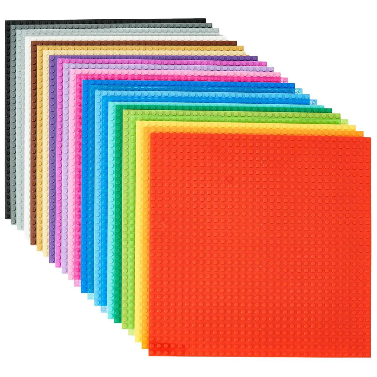 Classic Baseplates Rainbow 10x10 24 Piece