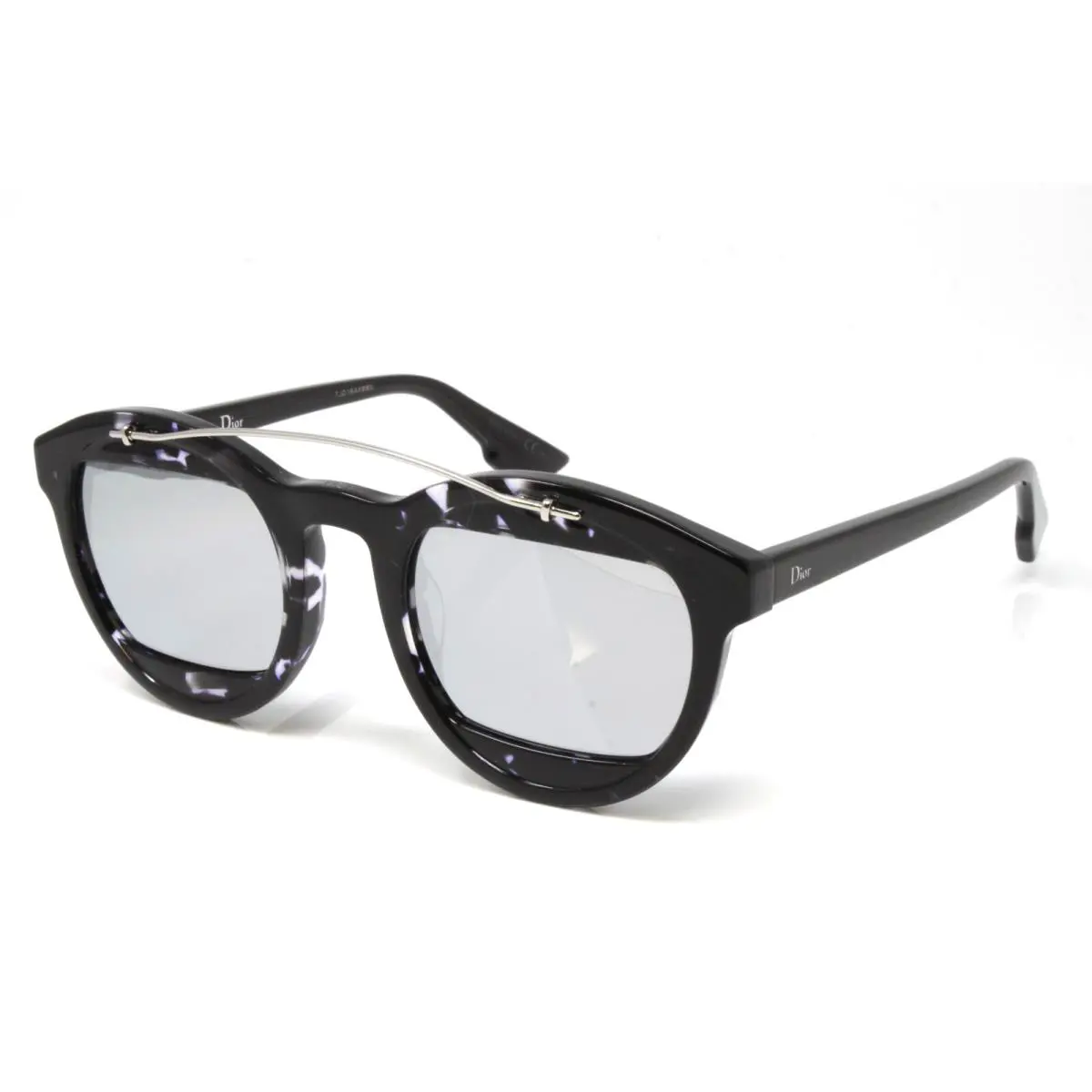 Sunglasses Women`s Black Round Black Havana Grey 50mm Mania1-AB8 by Dior