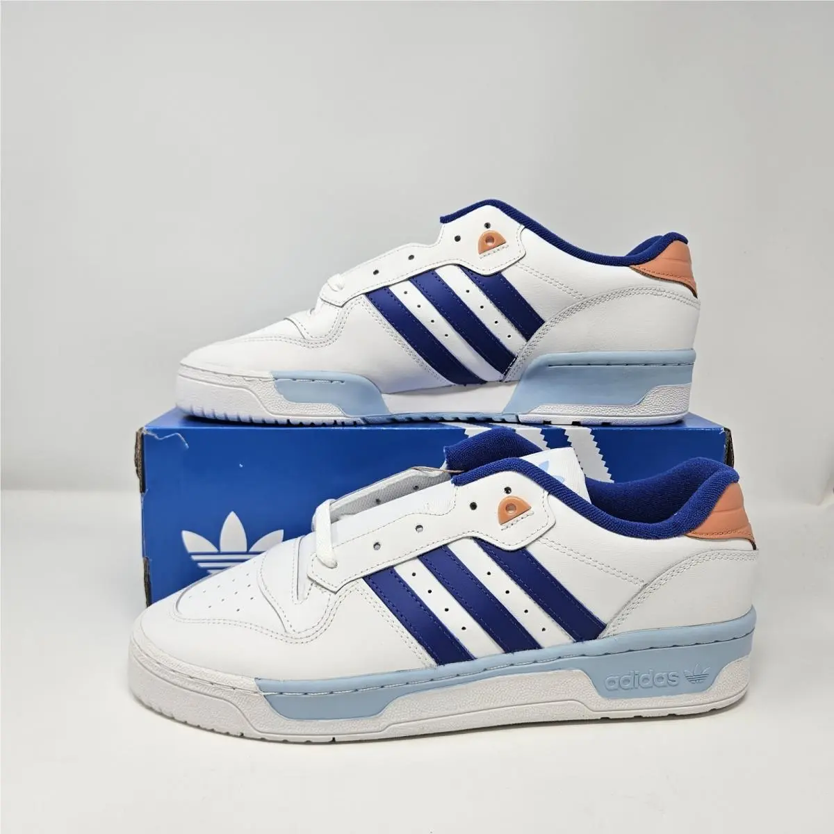 Adidas Rivalry Low `orange Blue White` Casual Shoe / ID9763 / Men`s 6 Women`s 7