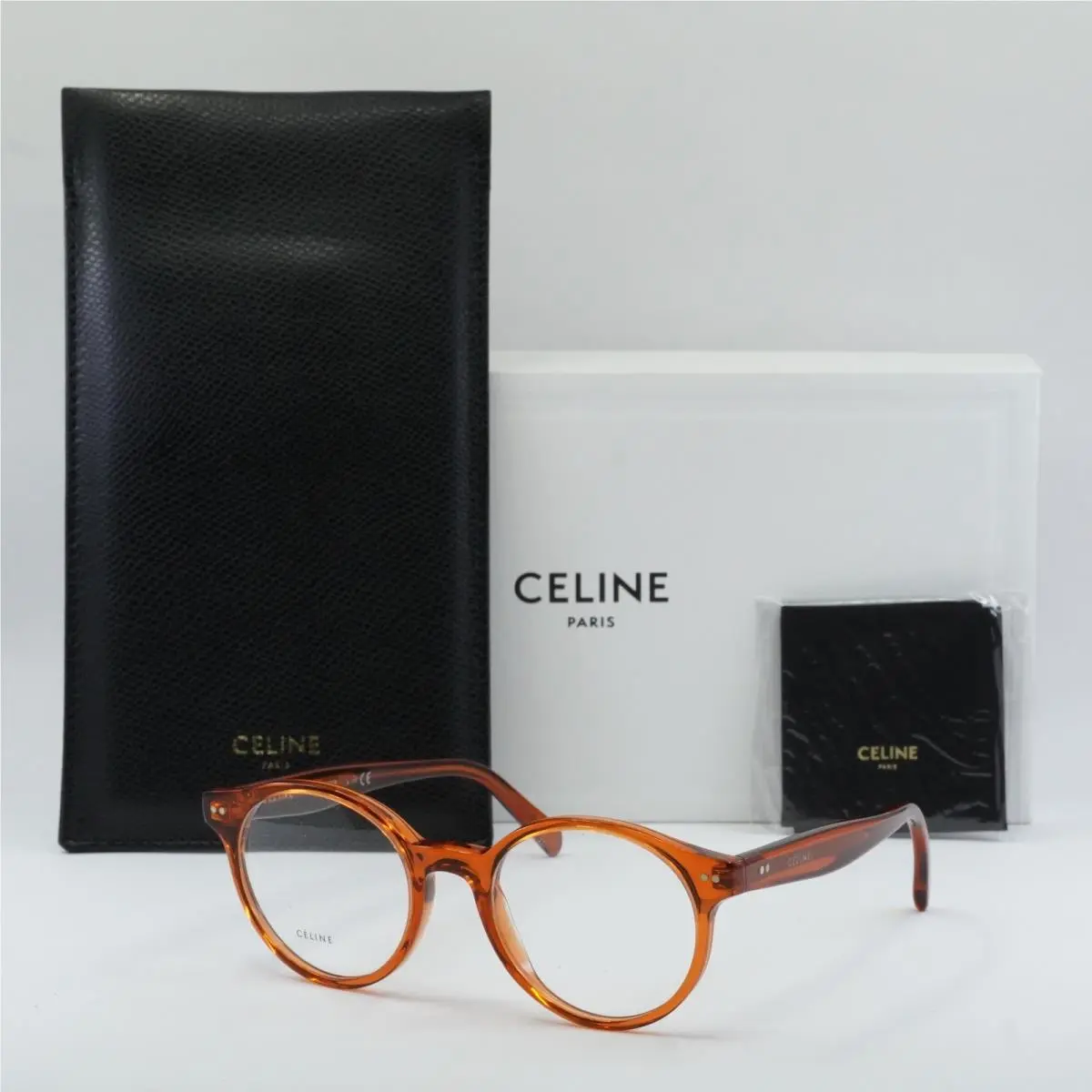Celine CL50008I 042 Transparent Orange 49mm Eyeglasses