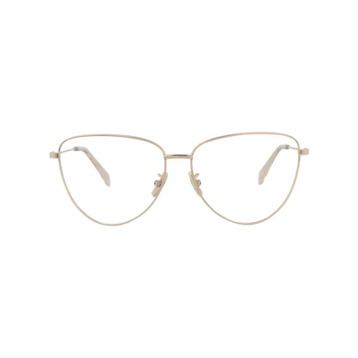 Womens Cat Eye Gold Gold Transparent Fashion Designer Eyewear by Celine
