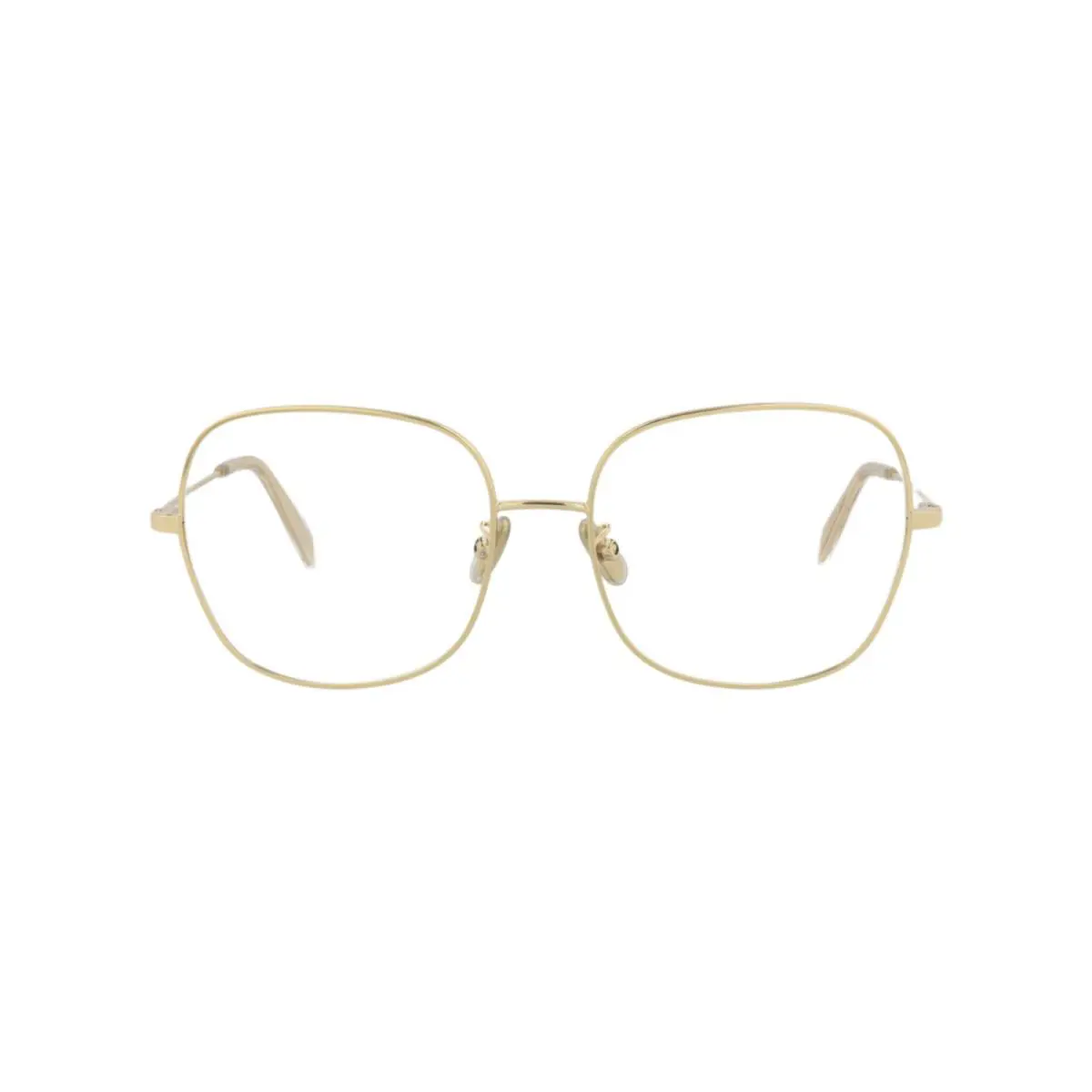 Celine Womens Square/rectangle Gold Gold Transparent Fashion Designer Eyewear - Frame: Gold Gold Transparent