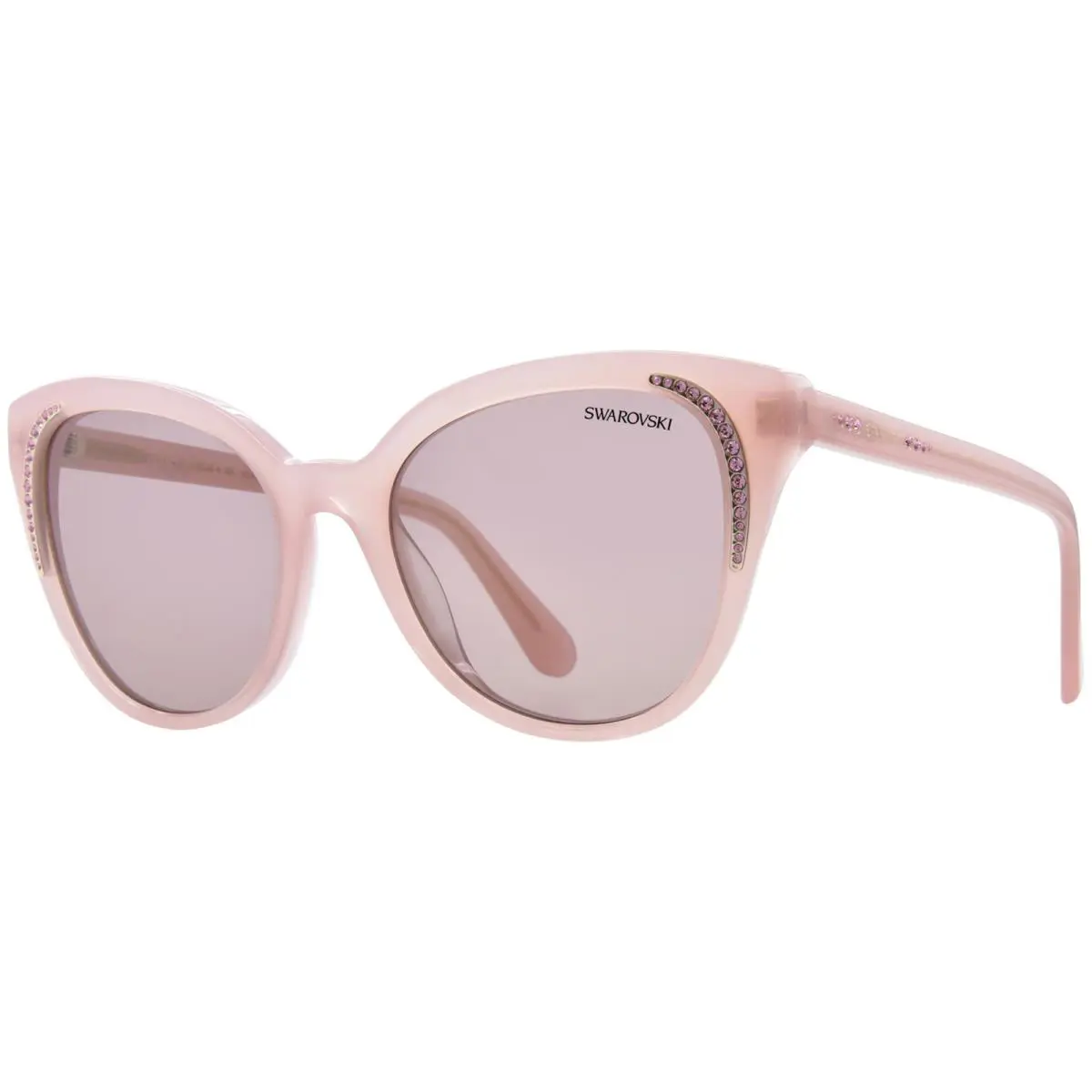 Swarovski SK6031 10317N Sunglasses Women`s Milky Pink/light Purple/brown 53mm