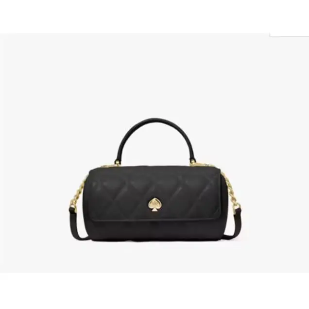 Kate Spade Heart to Heart 3D Barrel Quilted Crossbody Bag Black