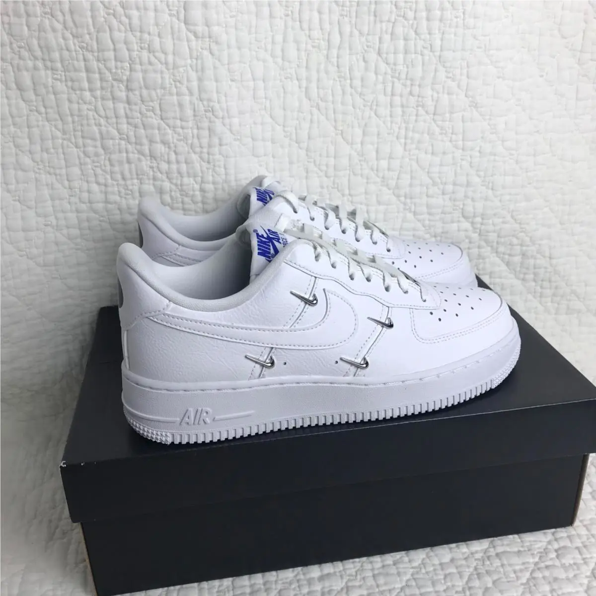Nike shoes - Nike Air Force 1 - Air Force - CT1990-100 - White/White-Hyper Royal-White 8