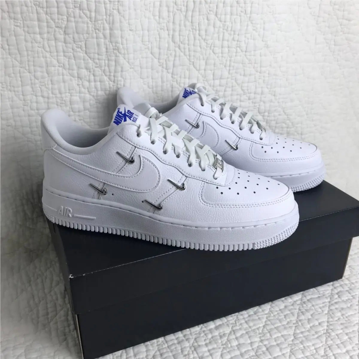 Nike shoes - Nike Air Force 1 - Air Force - CT1990-100 - White/White-Hyper Royal-White 6