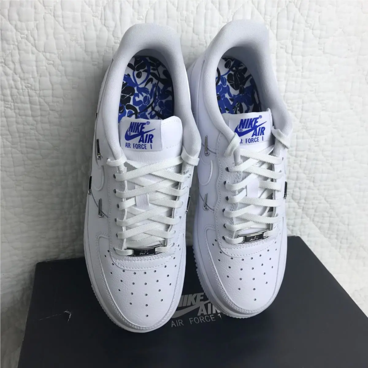 Nike shoes - Nike Air Force 1 - Air Force - CT1990-100 - White/White-Hyper Royal-White 9