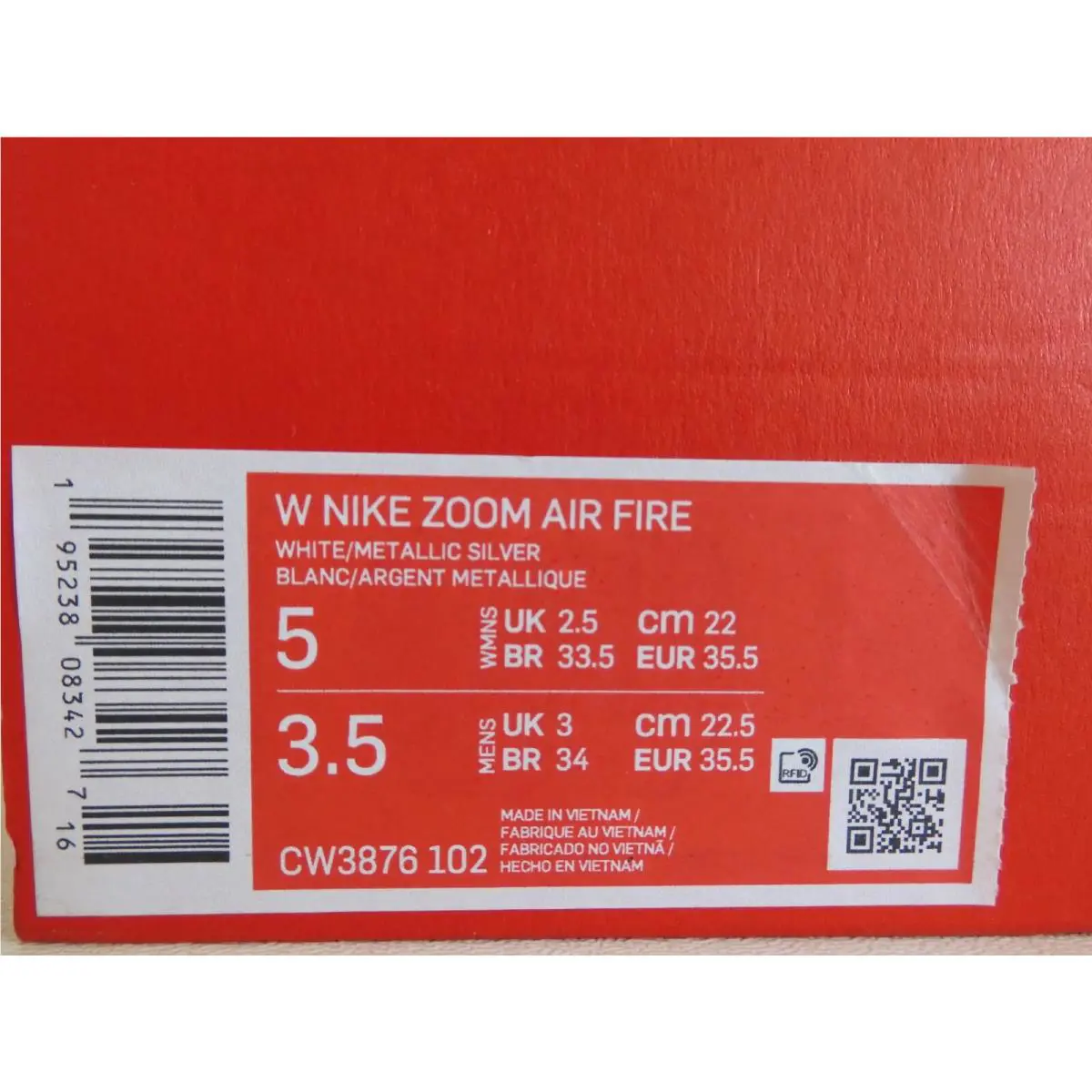Nike shoes - Nike Zoom Air Fire - Zoom Air Fire - CW3876102 - White (UPC: 195238083427) 3