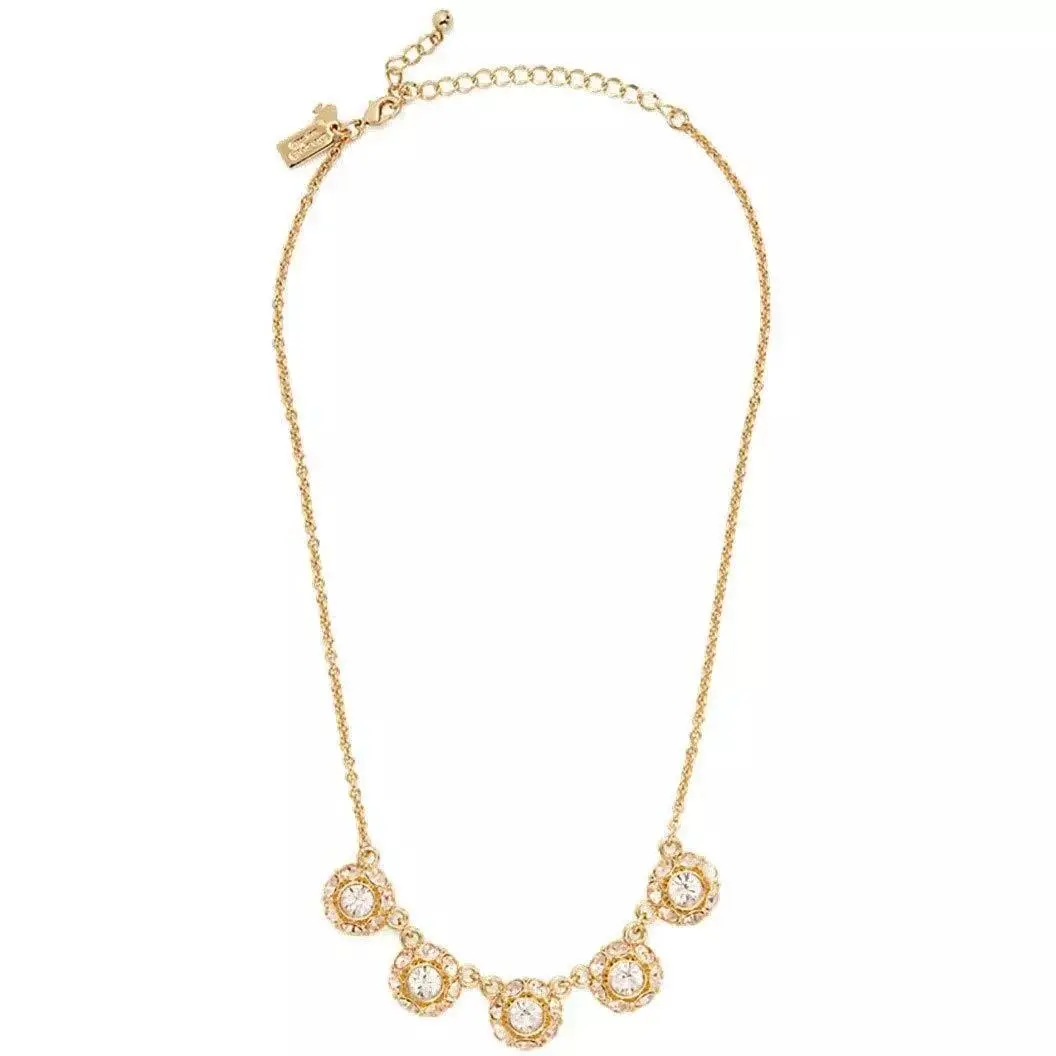 Kate Spade Putting On The Ritz Row Necklace Neutral Multi Goldtone Plated