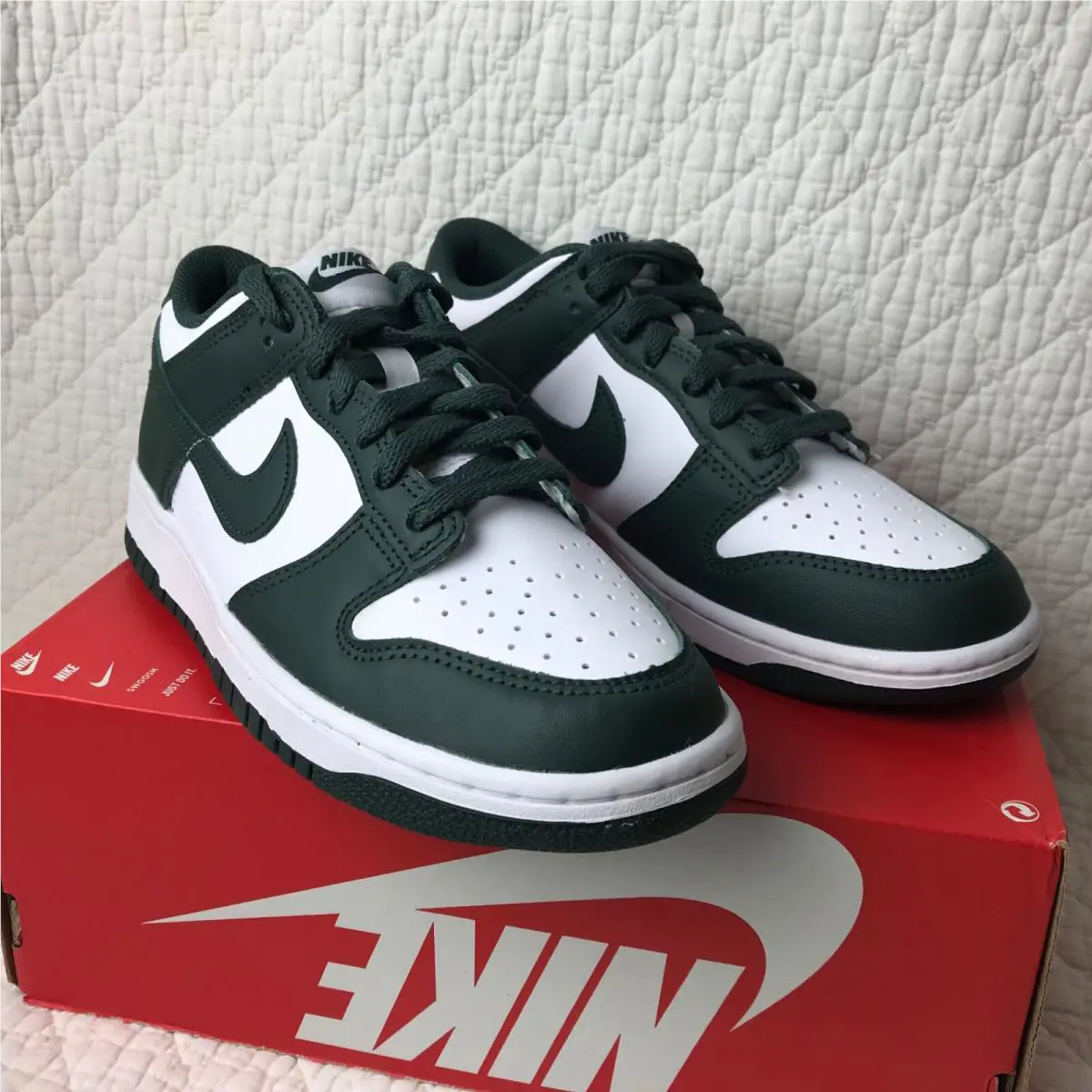 Nike shoes - Nike Dunk Low GS - Dunk Low - FB9109-120 - white/vintage green 8