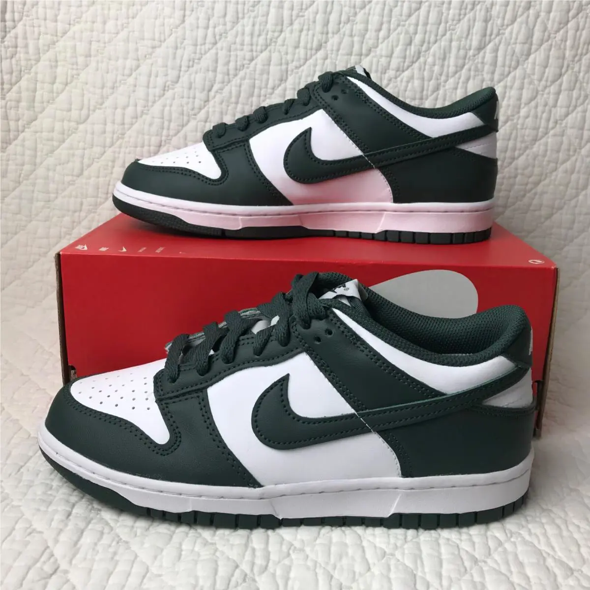 Nike shoes - Nike Dunk Low GS - Dunk Low - FB9109-120 - white/vintage green 1