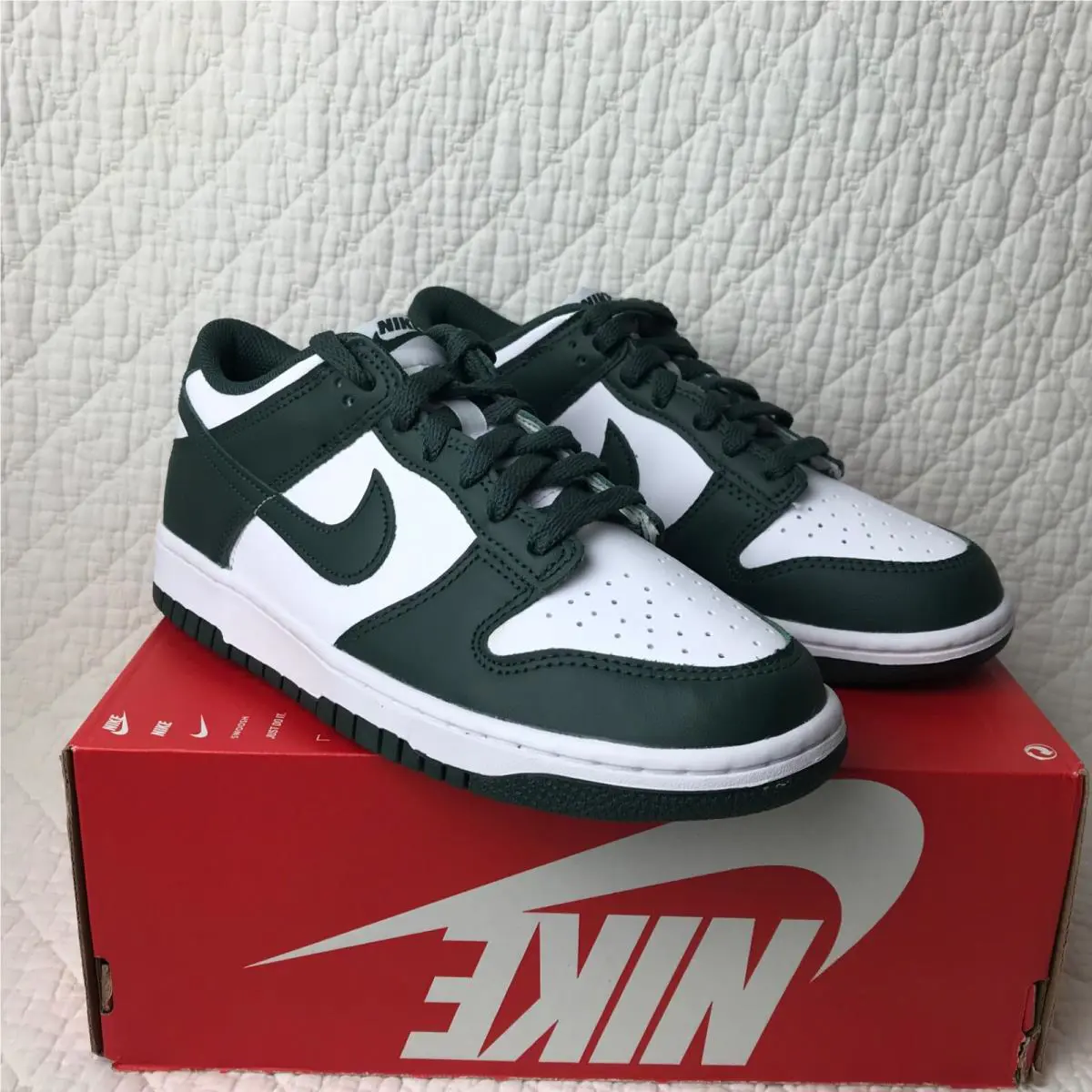 Nike shoes - Nike Dunk Low GS - Dunk Low - FB9109-120 - white/vintage green 7