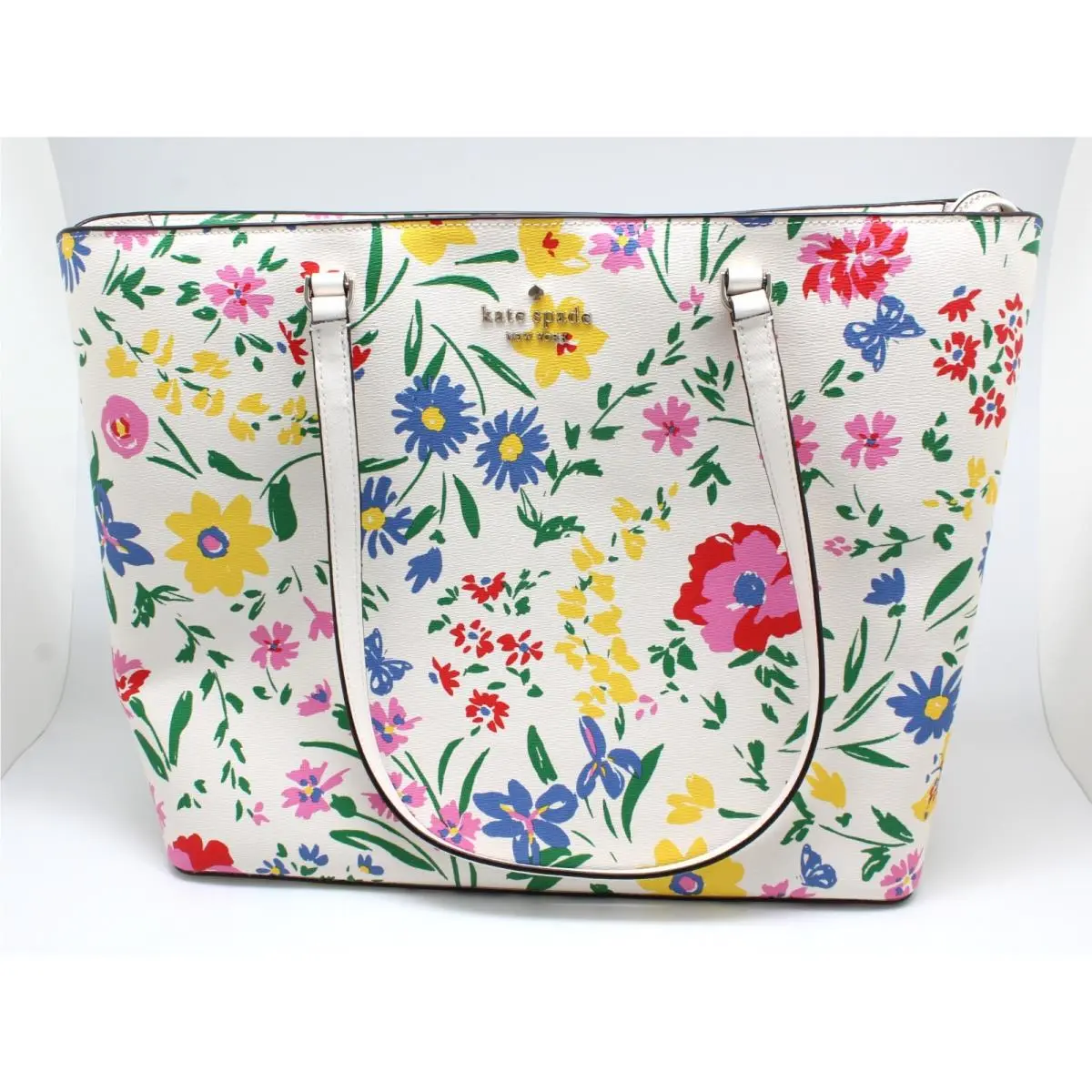 Kate Spade Perfect Large Top Zip Tote Garden Bouquet Floral Cream Multi