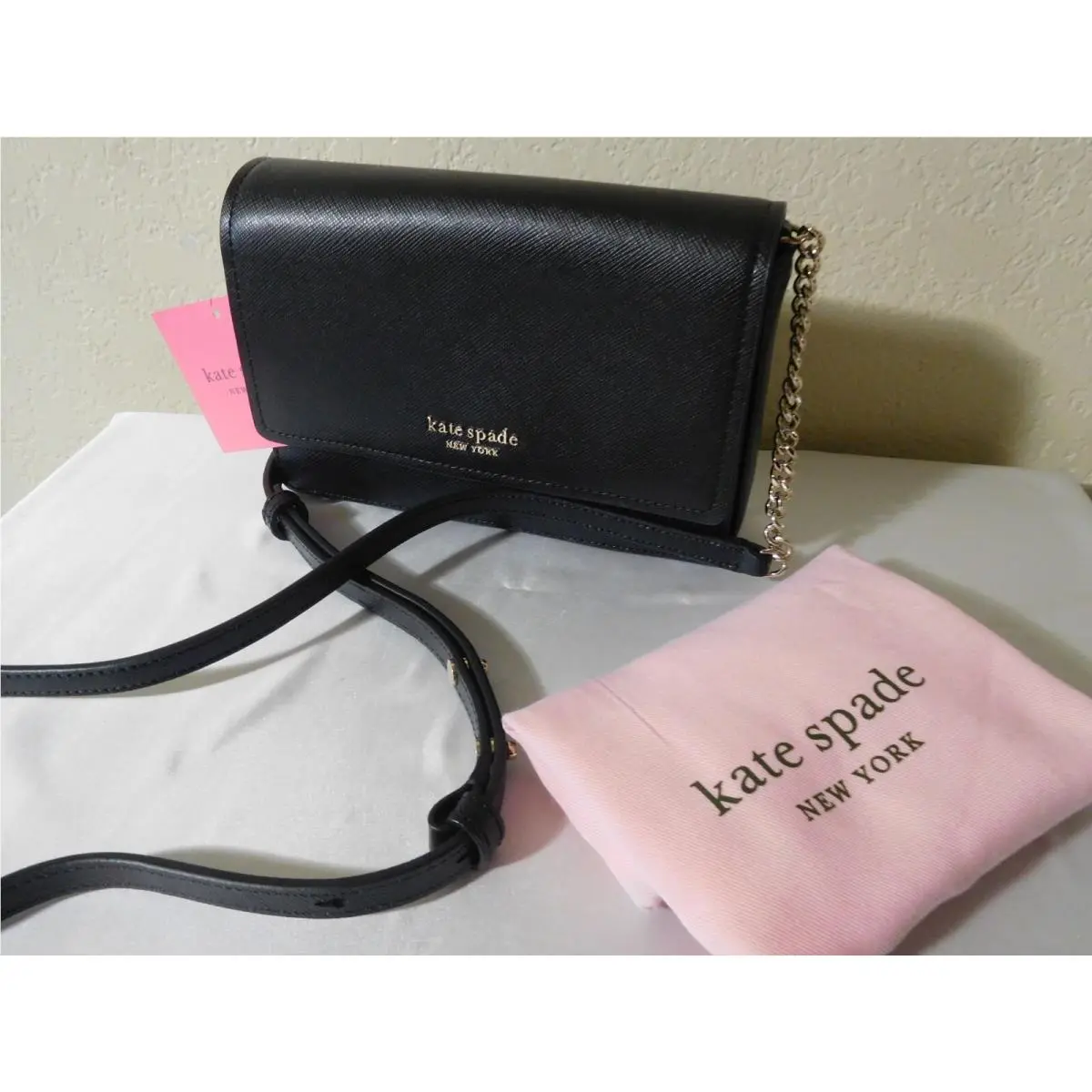 New Kate Spade N.y. Spencer Flap Saffiano Leather Crossbody Shoulder Bag Purse