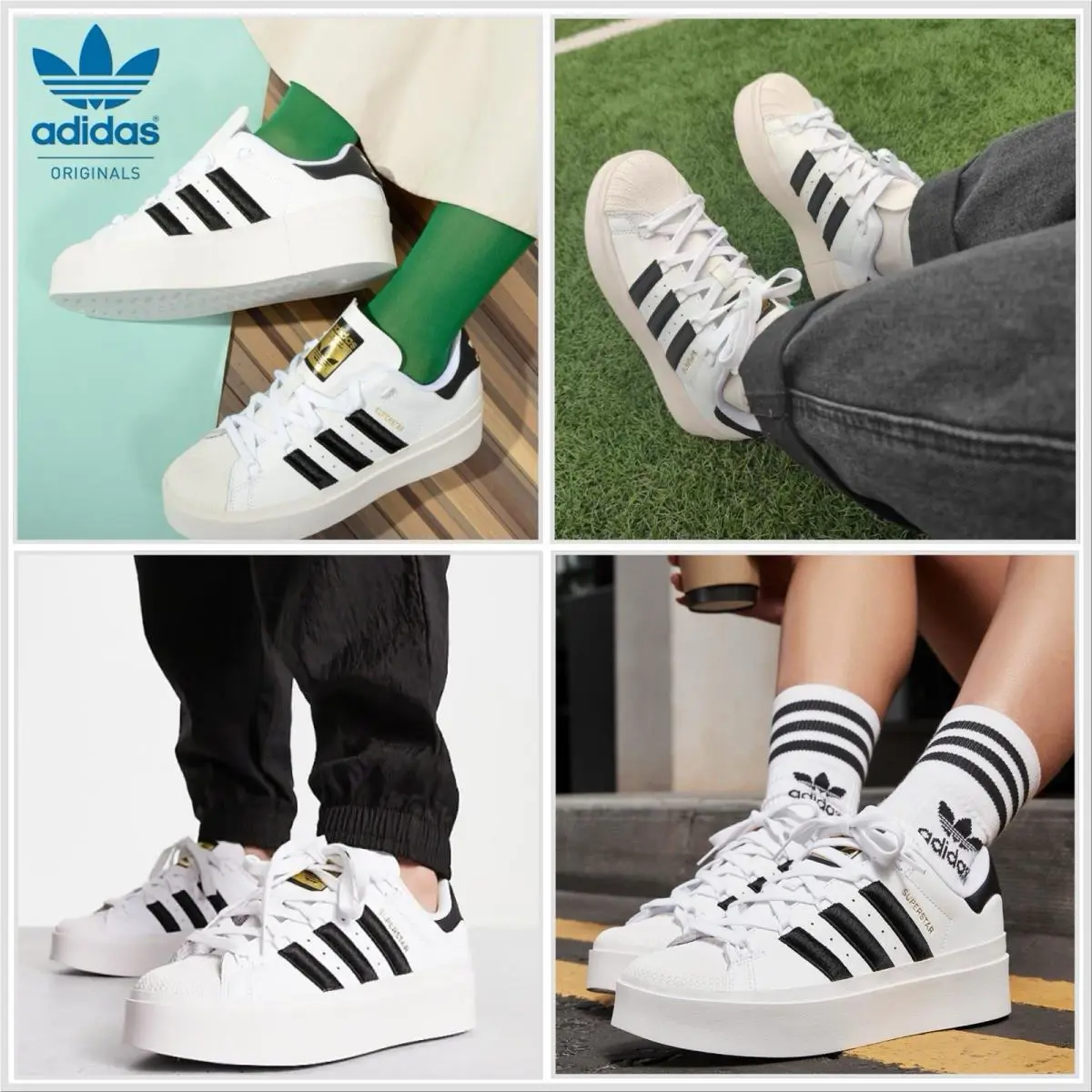 GX1840 Adidas Women’s Superstar Bonega “wht/blk” Casual Shoes Sz 8.5 - White