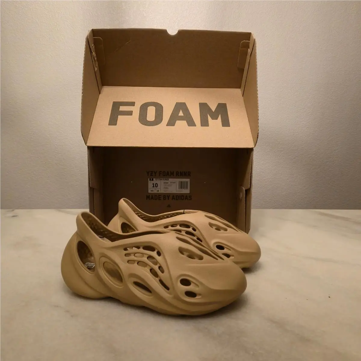 Size 10 - Adidas Yeezy Foam Rnr Ochre GW3354