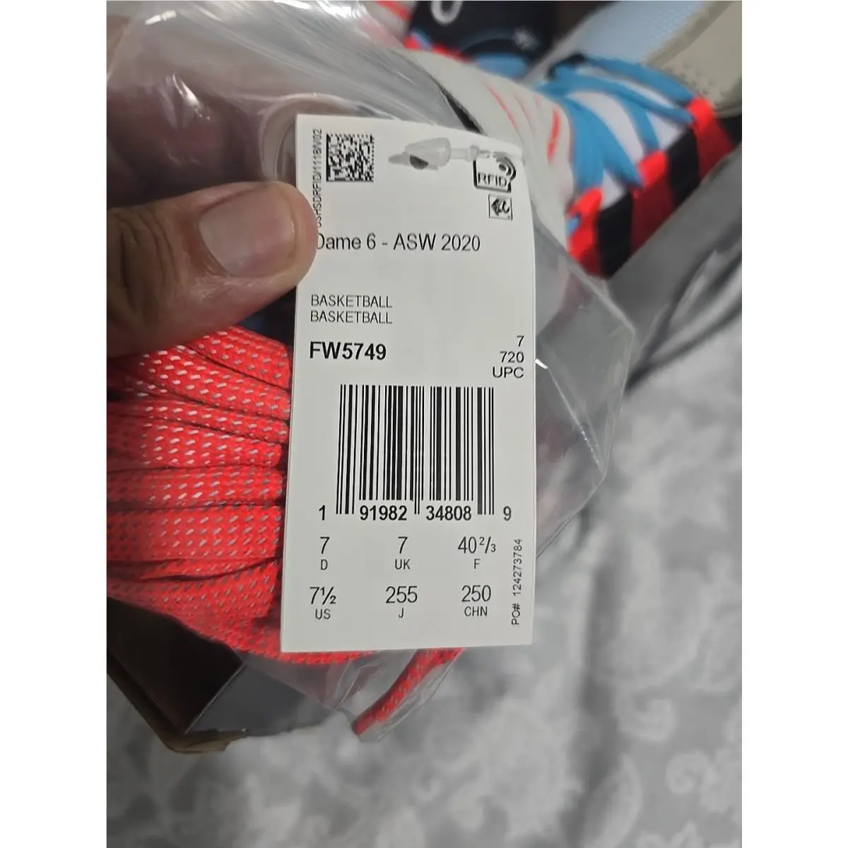 Adidas shoes - adidas Dame 6 - Dame - FW5749 - White, Manufacturer: Cloud White/Core Black/Solar Red 1