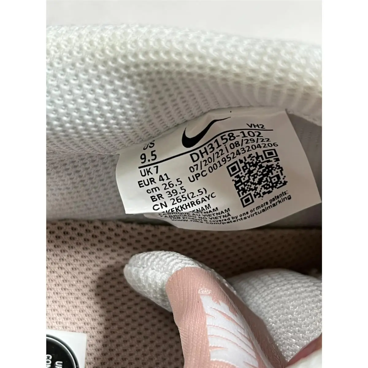 Nike shoes - Nike Court Vision Lo Next Nature - DH3158-102 - White Pink 9