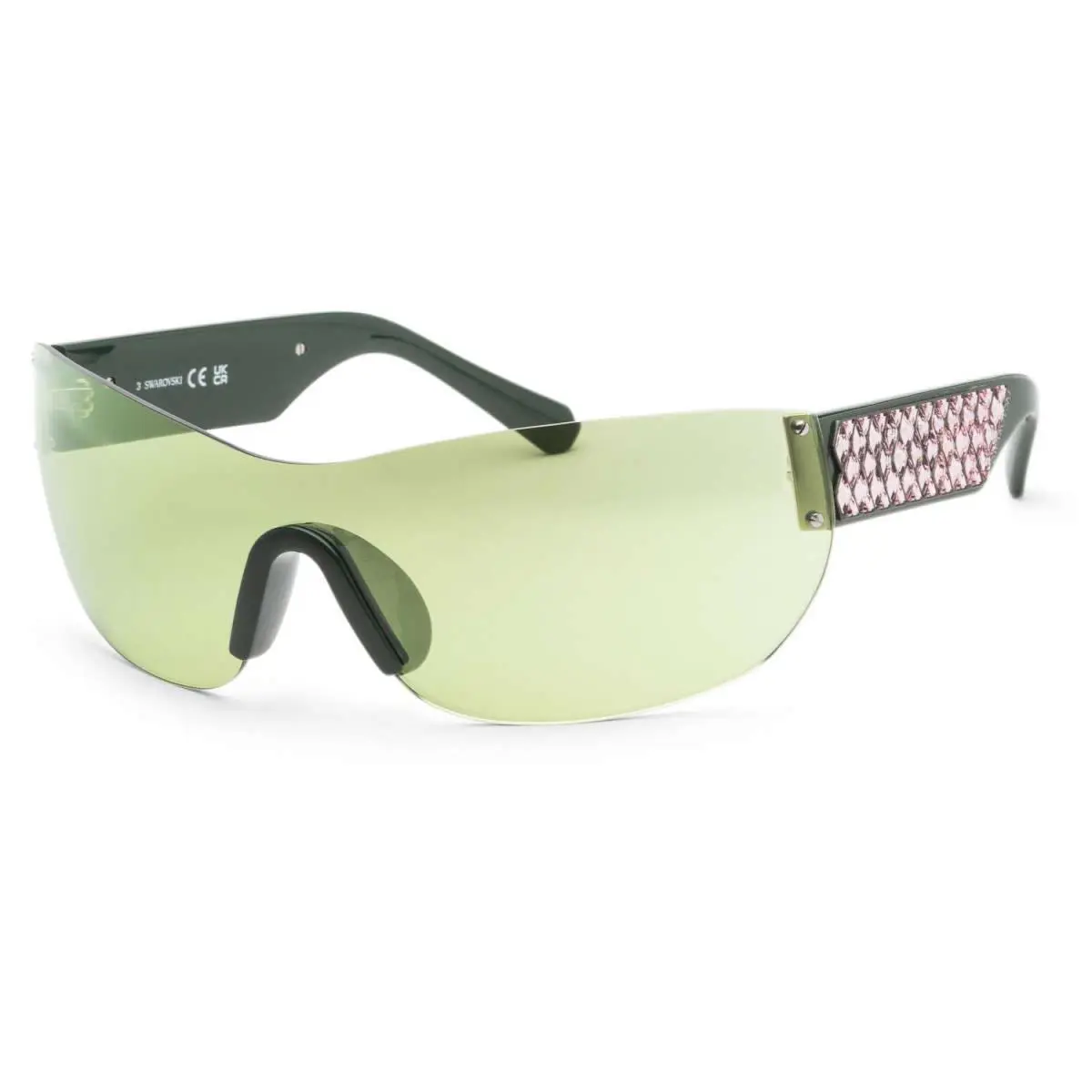Swarovski 5634746 Curiosa Sunglasses Green Frame Green Lens
