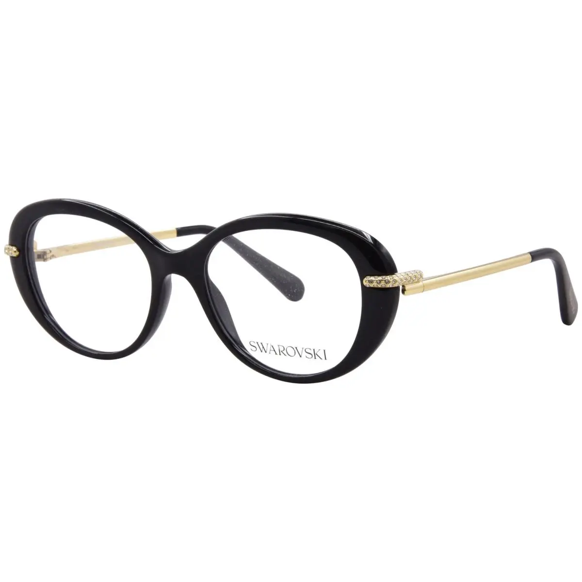 Swarovski SK2001 1038 Eyeglasses Frame Women`s Black Full Rim Oval Shape 50mm