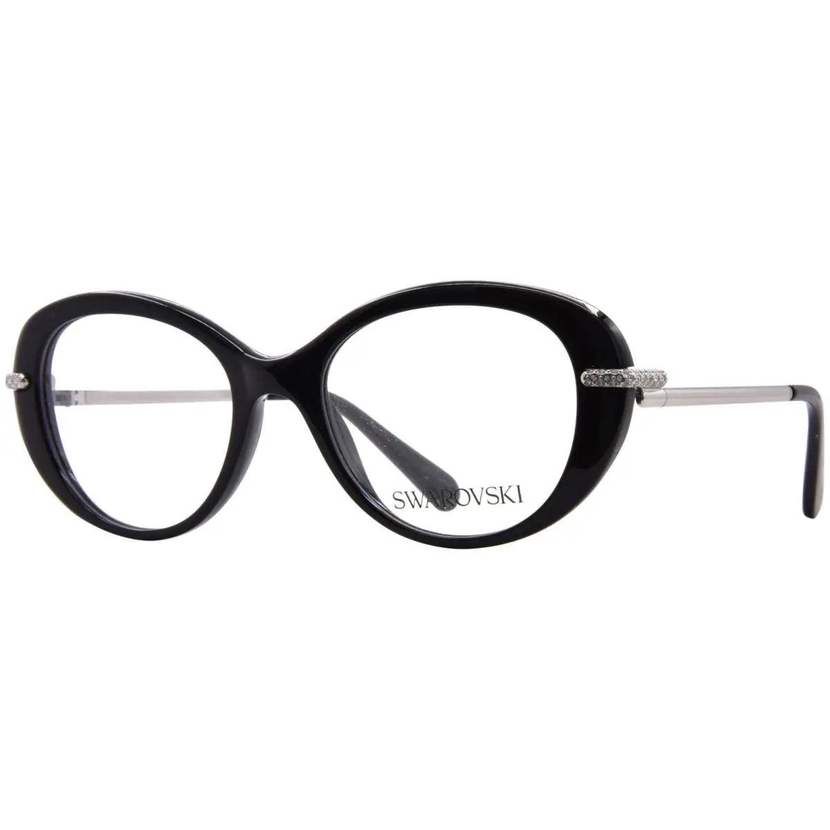 Swarovski SK2001 1038 Eyeglasses Women`s Black Full Rim Oval Shape 50mm