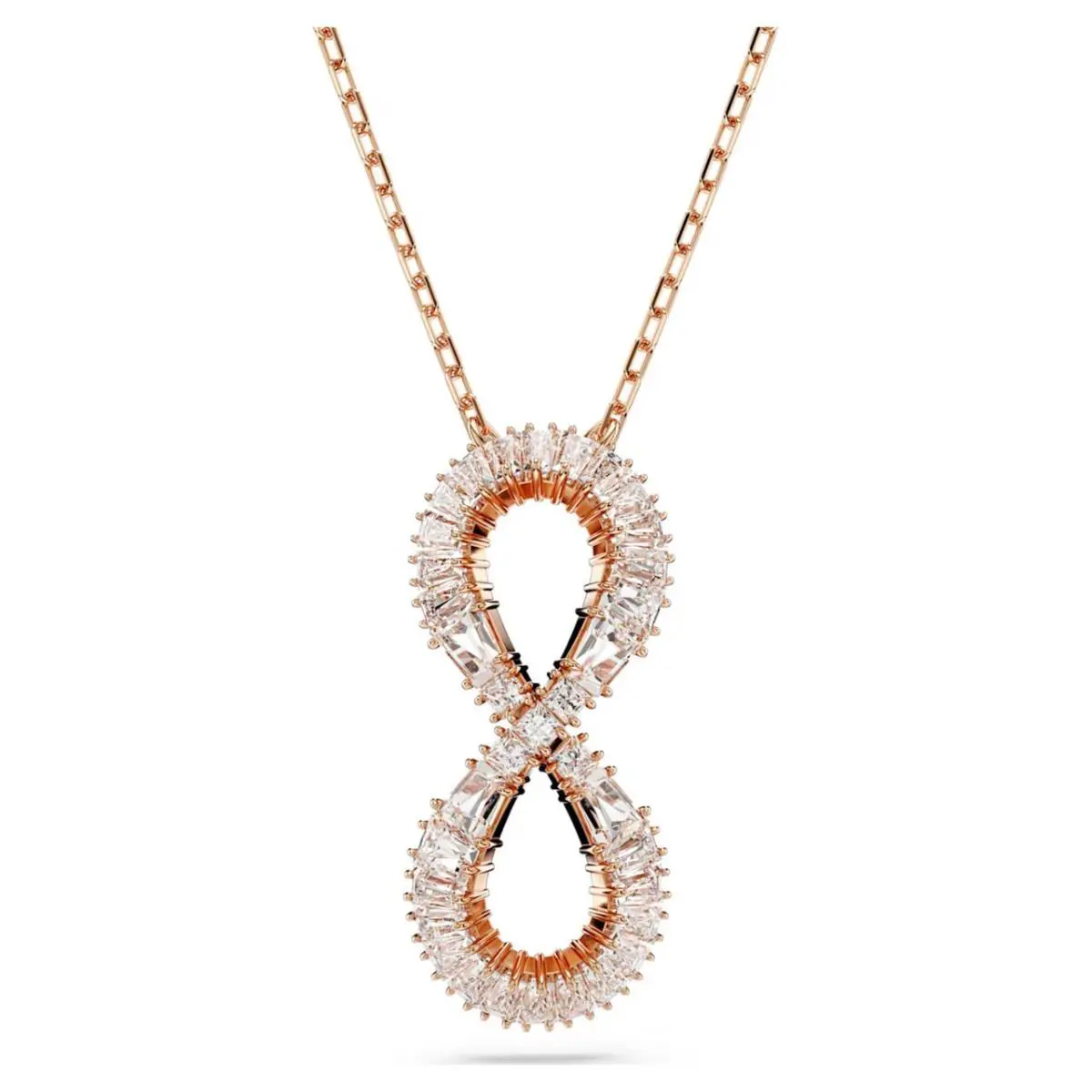 Swarovski Hyperbola Pendant Infinity White Rose Gold-tone Plated- 5677623