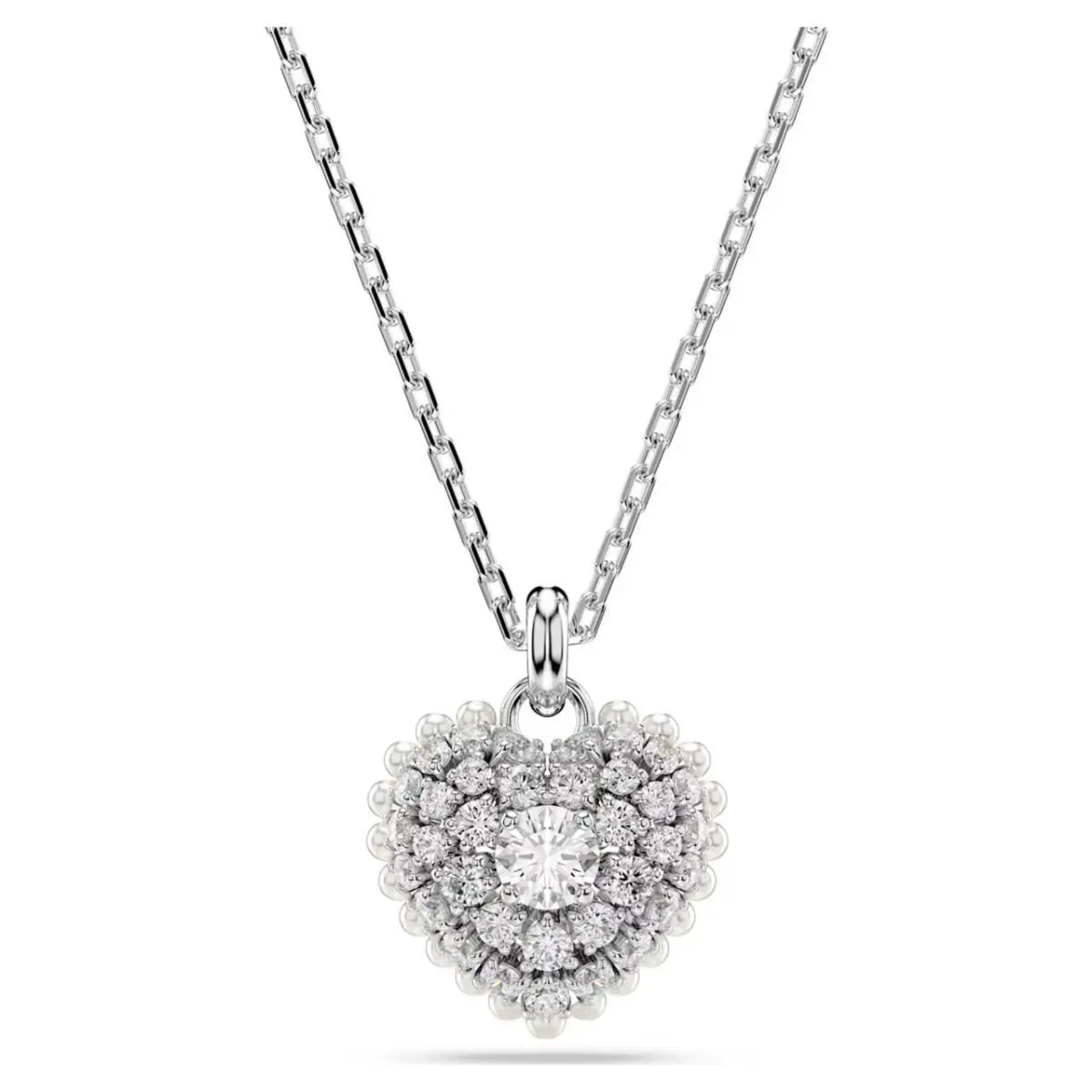 Swarovski Idyllia Pendant Heart White Rhodium Plated- 5684386