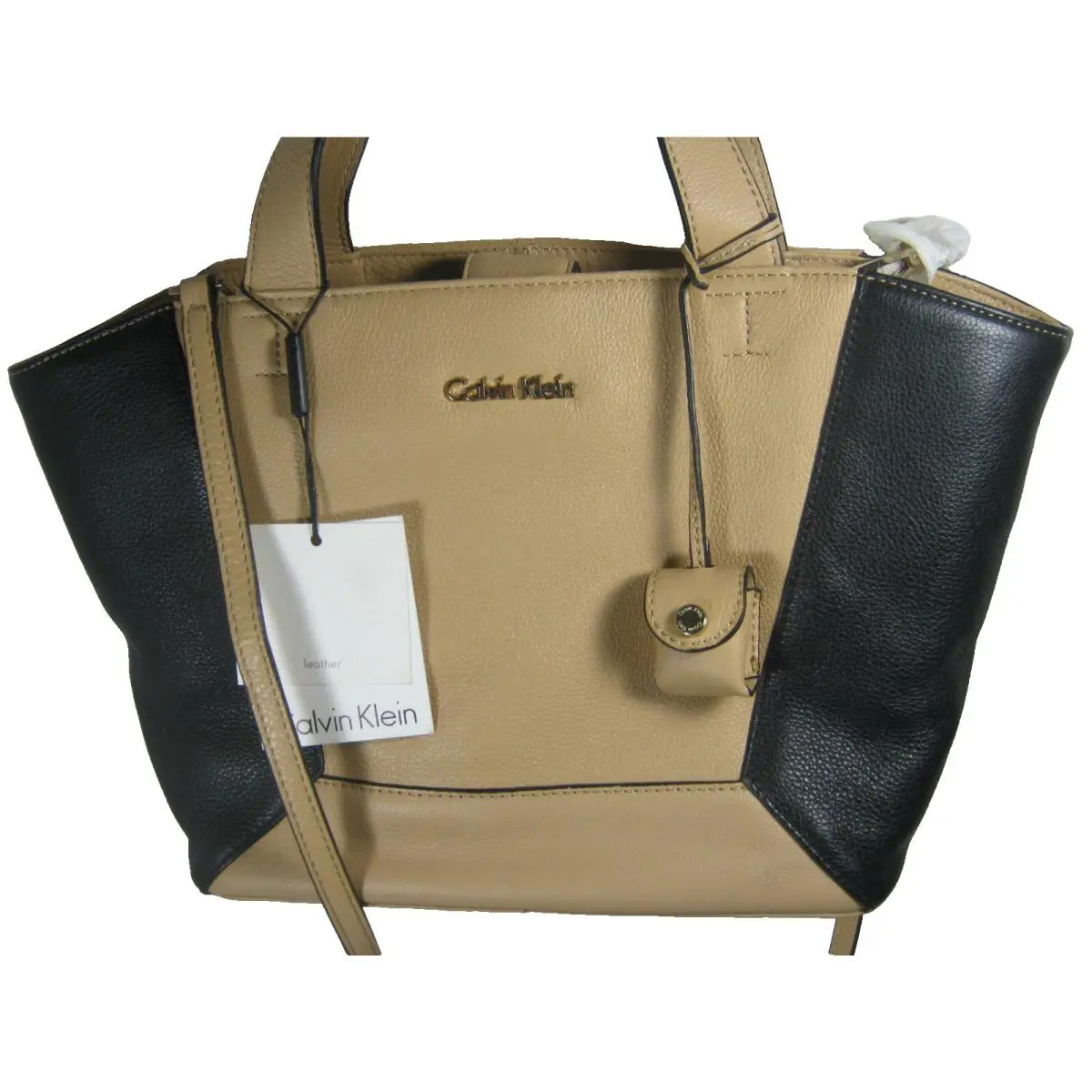 Calvin Klein Handbag Black Leather H4DAA3RM Shoulder Strap