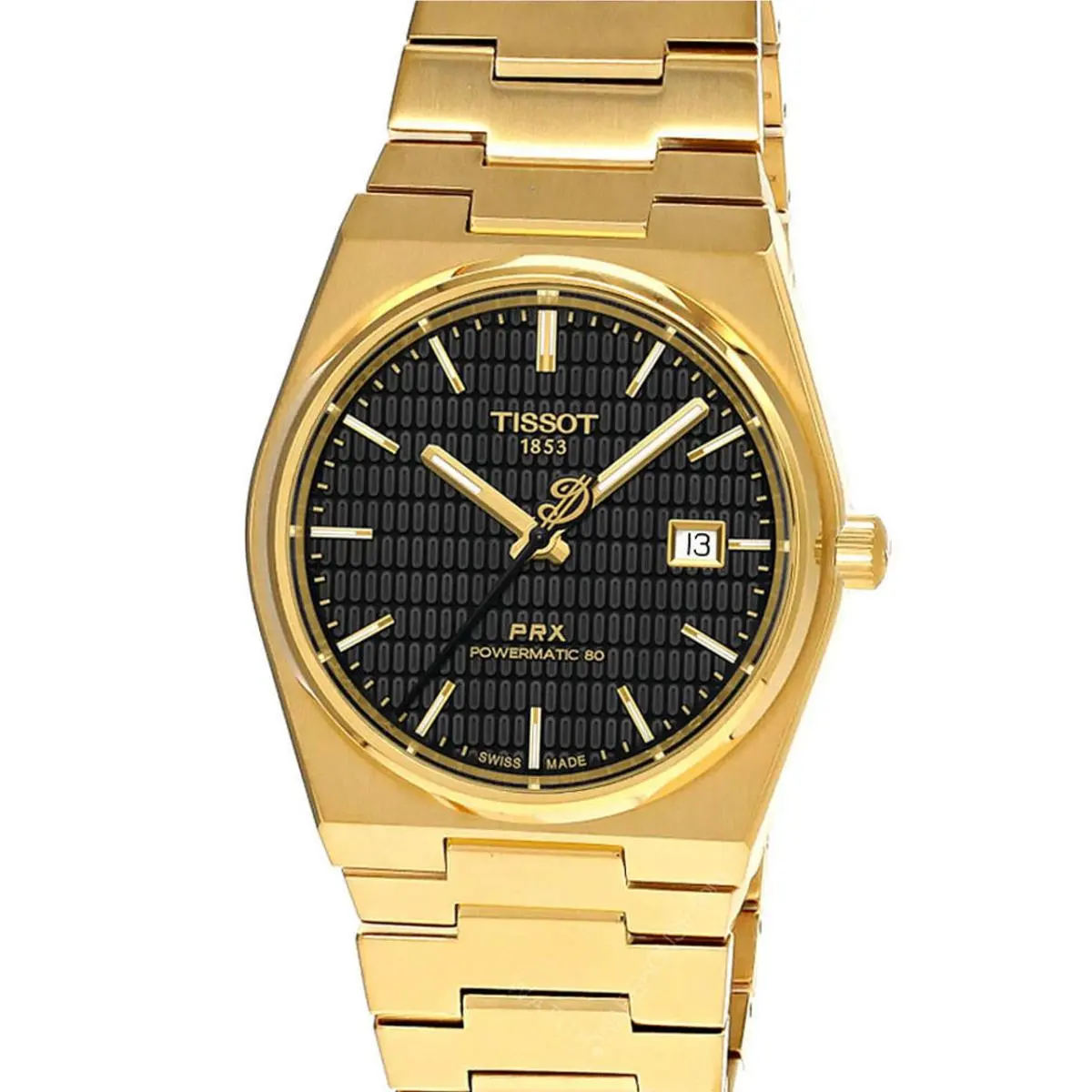 Tissot Prx Damian Lillard 40mm Auto SS Ylw Gold Men`s Watch T137.407.33.051.00