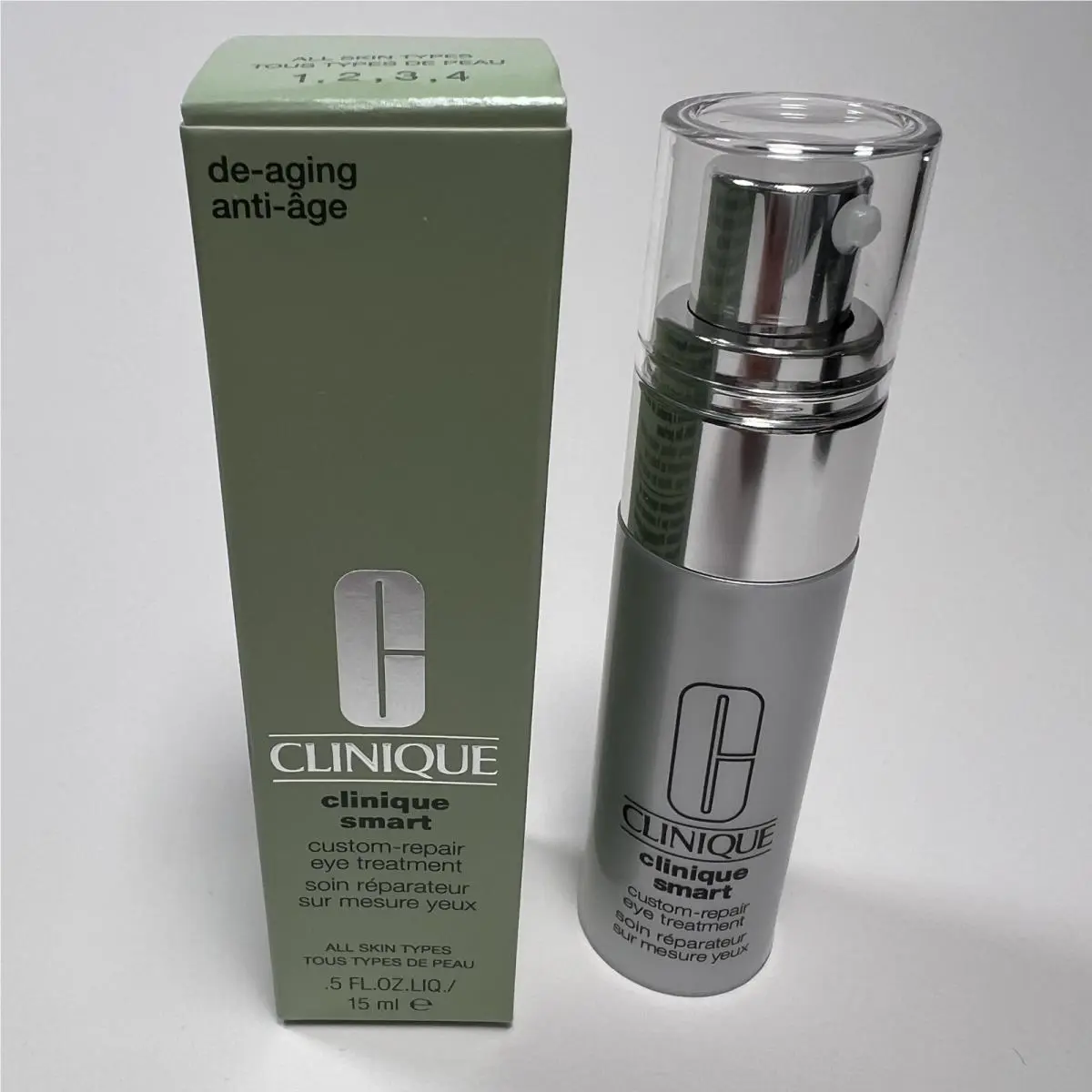 Clinique Smart Custom Repair Eye Treatment Full Regular Size .5 fl oz 15 ml