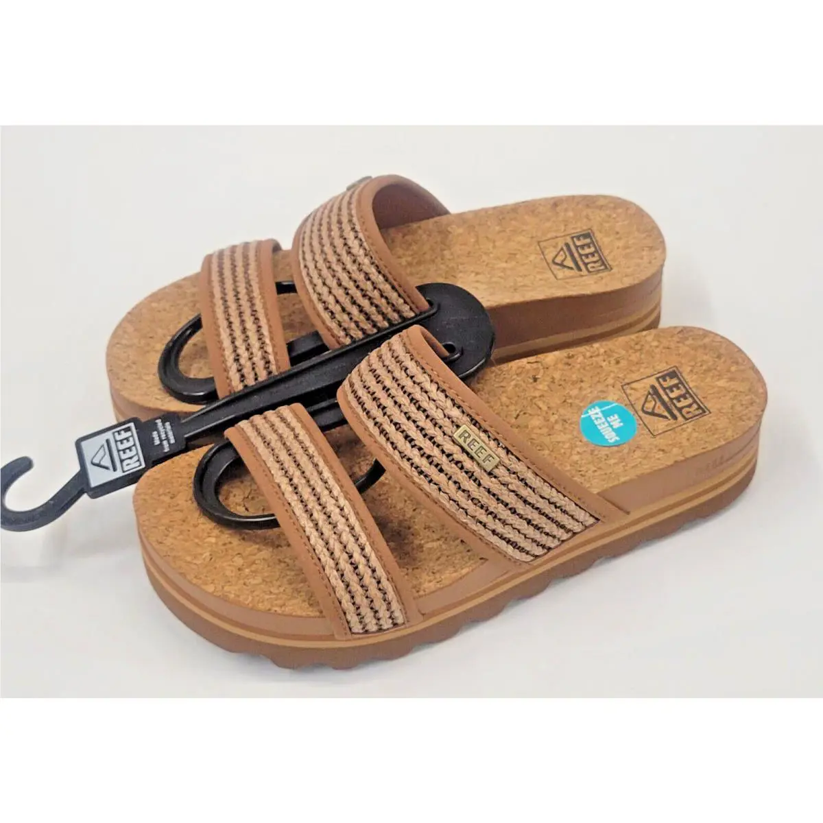 Reef Womens Cushion Vista Hi Chocolate Raffia 9