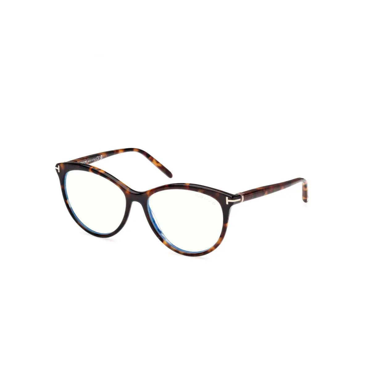 Tom Ford Eyeglasses FT5990B 052 55mm Dark Havana / Blue Filter Lens
