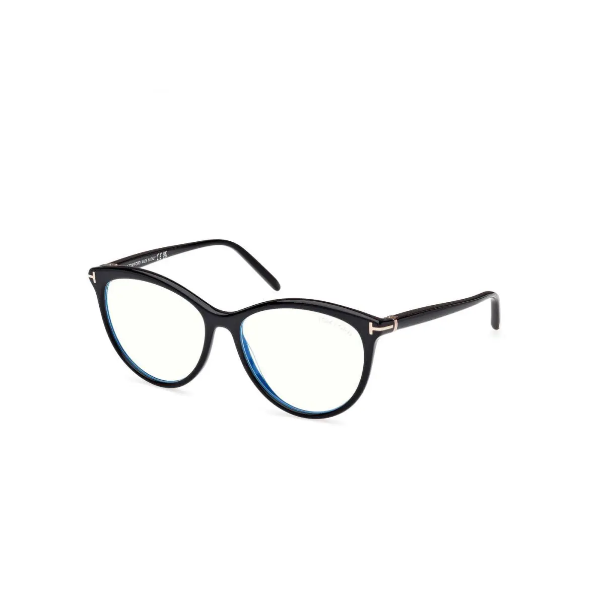 Tom Ford Eyeglasses FT5990B 001 55mm Black / Blue Filter Lens