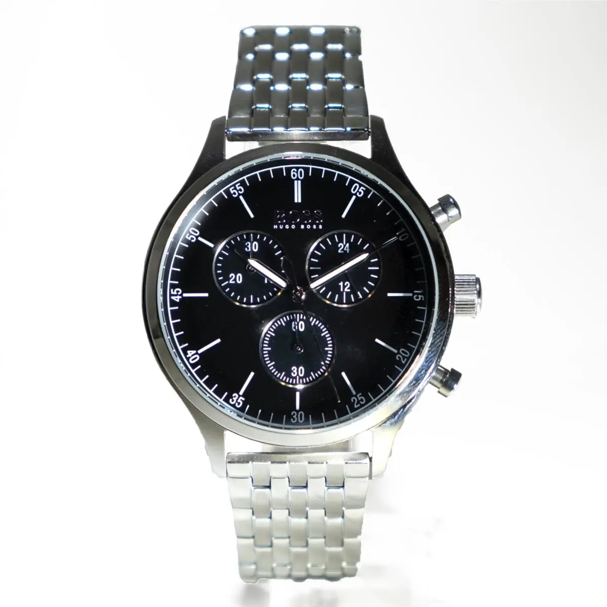 Mens 1513652 Stainless Chronograph Black-dial 44mm Hugo Boss