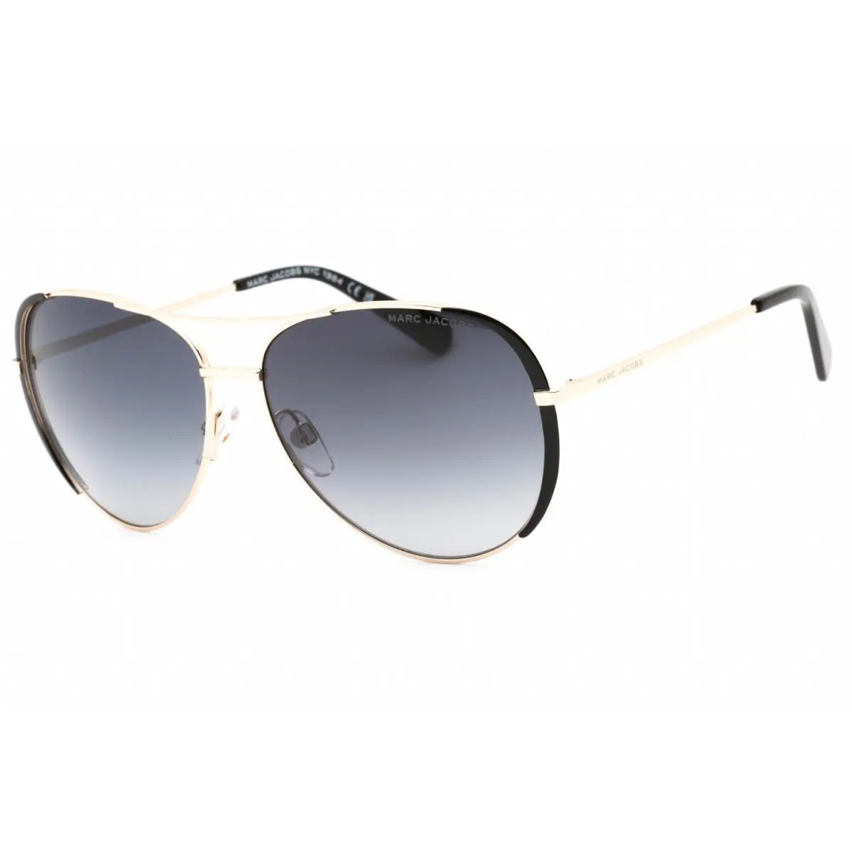 Marc Jacobs Marc 686/S Rhl 9O Sunglasses Gold Black Frame Gray Lenses 59mm