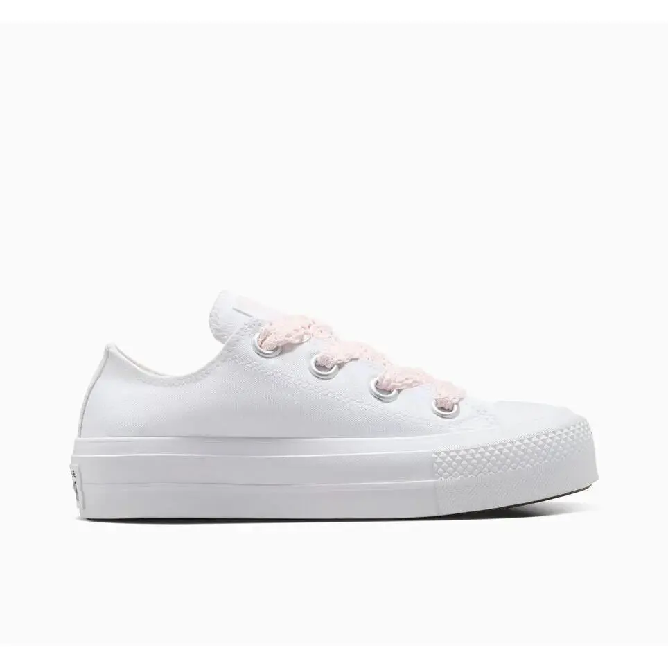 Converse shoes - Converse All Star Crochet OX - A14830C - White/White/Blush Hush (UPC: 194435429786) 2