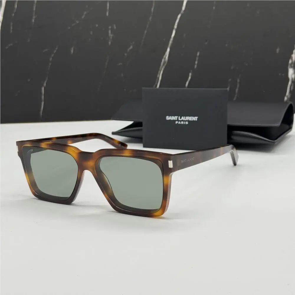 SL610 003 Saint Laurent Sunglasses Havana Green Eyewear Saint Laurent SL 610 by Yves Saint Laurent