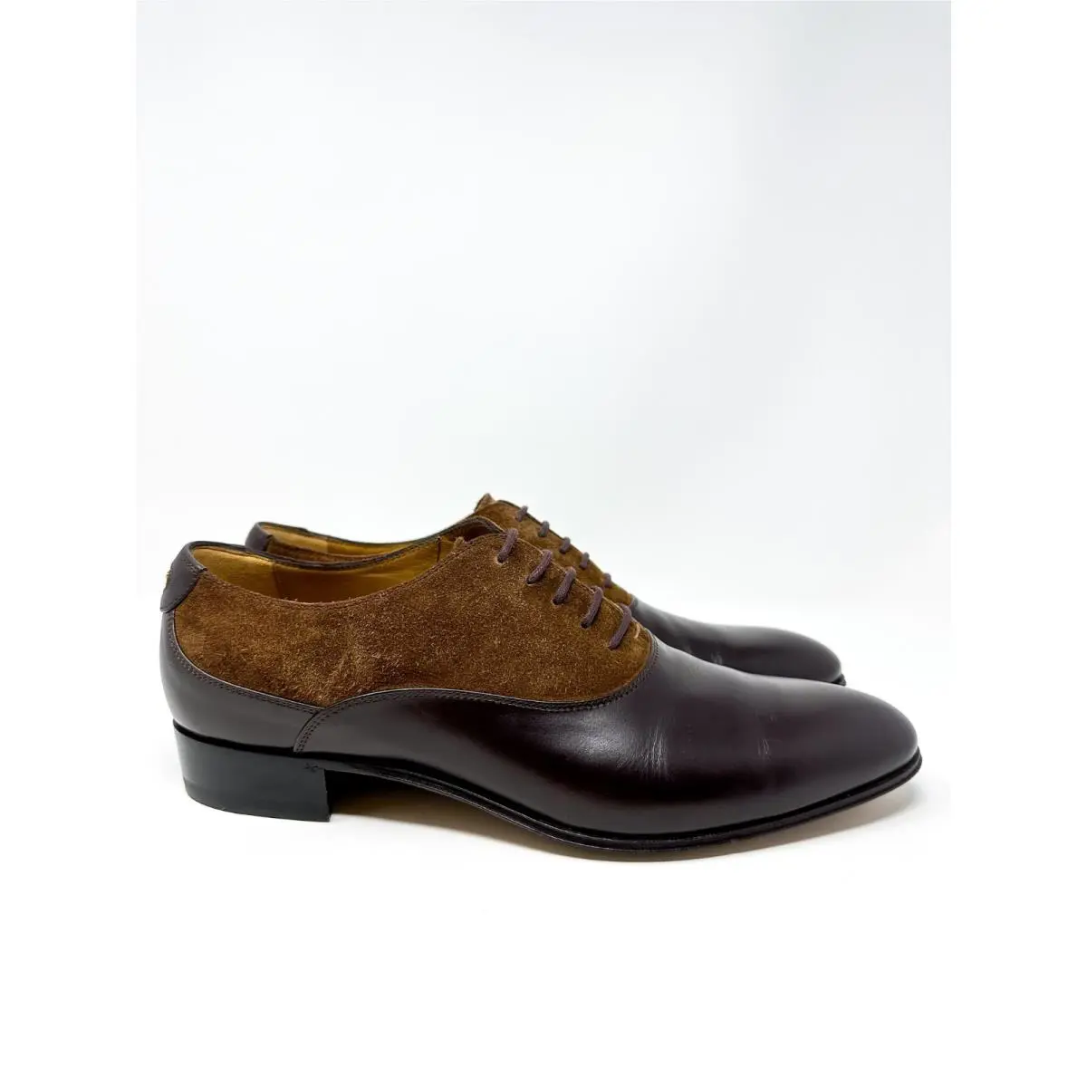 Gucci Men’s Leather Suede Lace Up Shoe Brown 9.5 US / 10 UK
